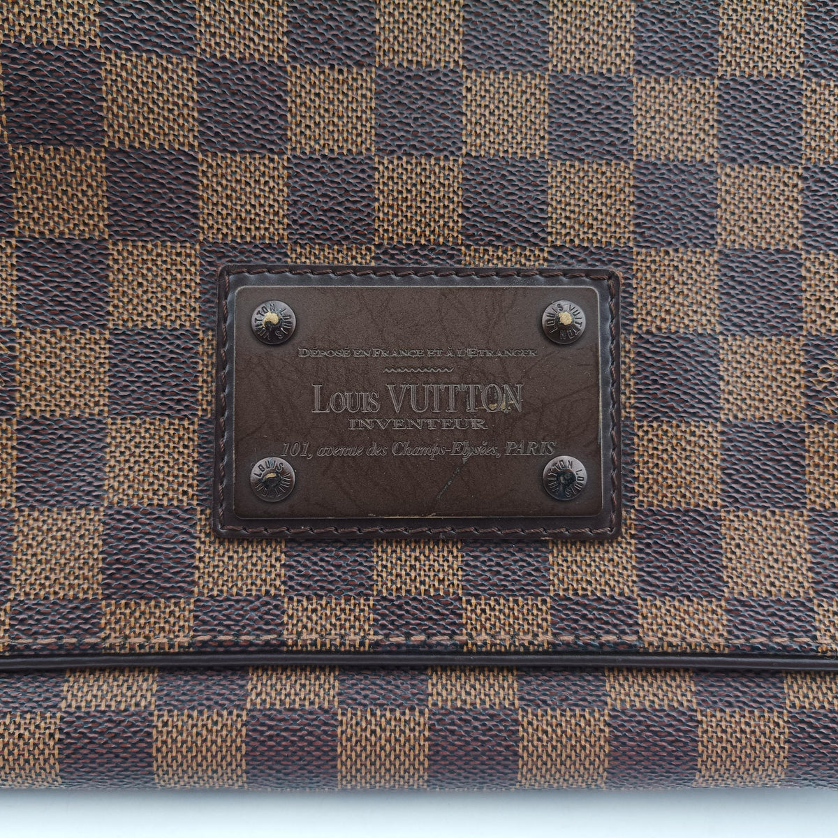 Pre-owned Louis Vuitton BROOKLYN MM EBENE Damier Canvas N51211 shoulderbag | stylenewstar