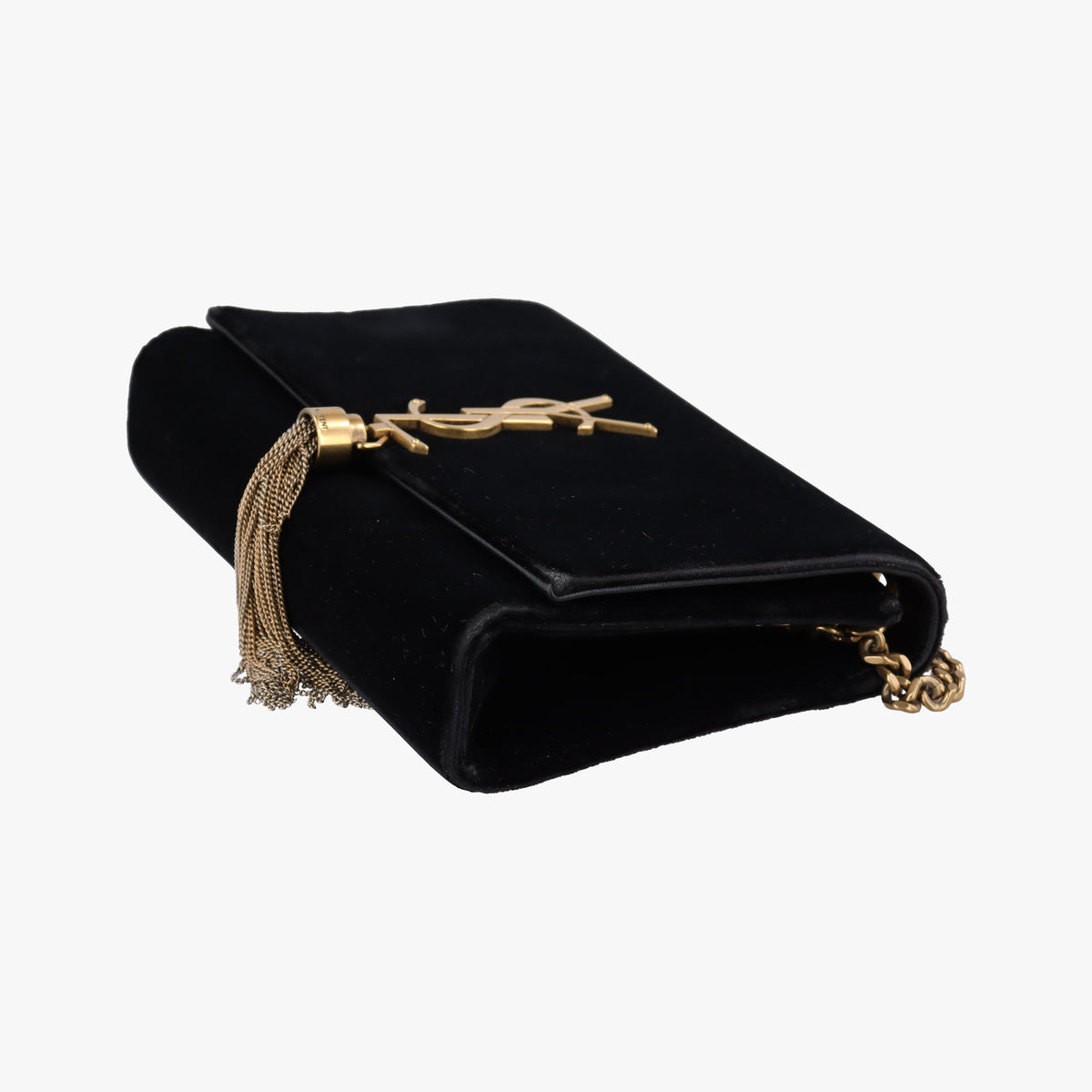 Secondhand Yves Saint Laurent KATE Black velour 474366 shoulderbag | stylenewstar