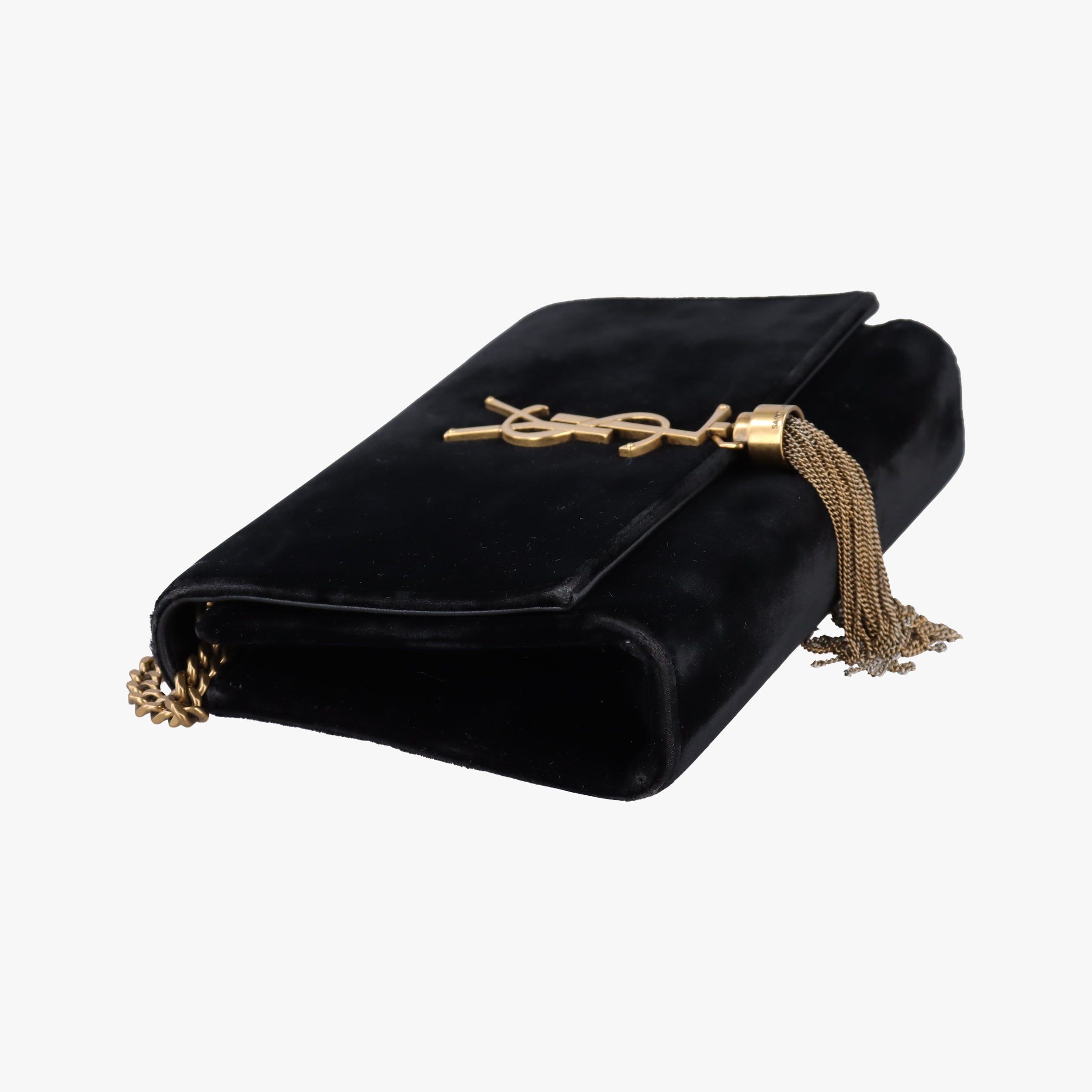 Secondhand Yves Saint Laurent KATE Black velour 474366 shoulderbag | stylenewstar