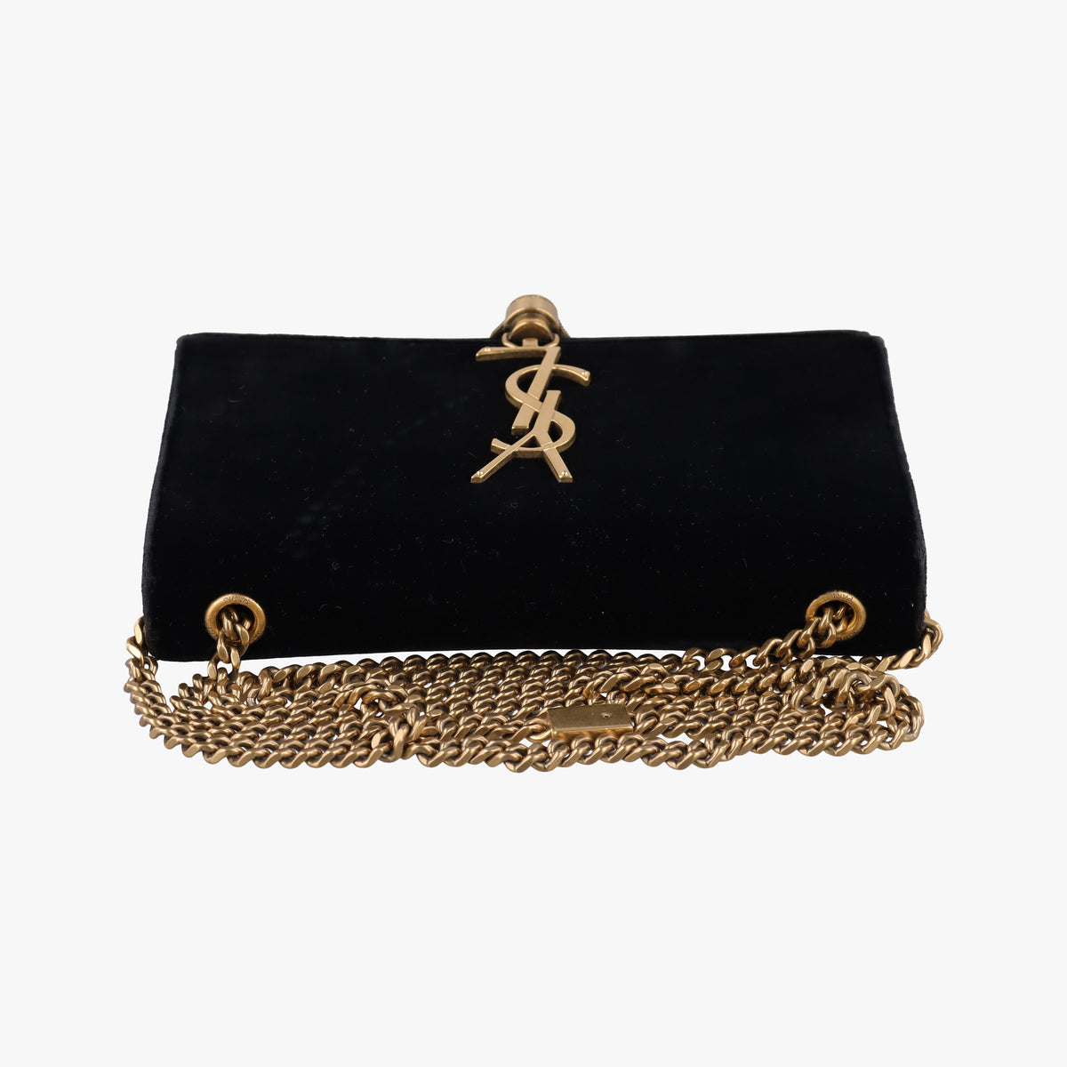 Secondhand Yves Saint Laurent KATE Black velour 474366 shoulderbag | stylenewstar