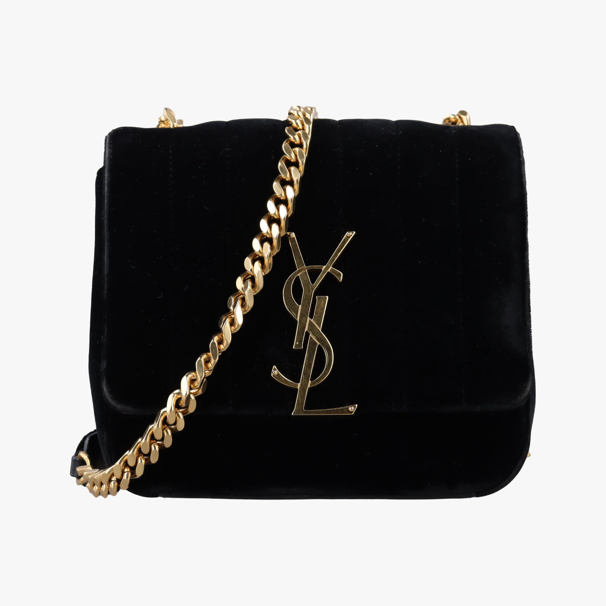 Vintage Yves Saint Laurent VICKY Black velour 538439 shoulderbag | stylenewstar