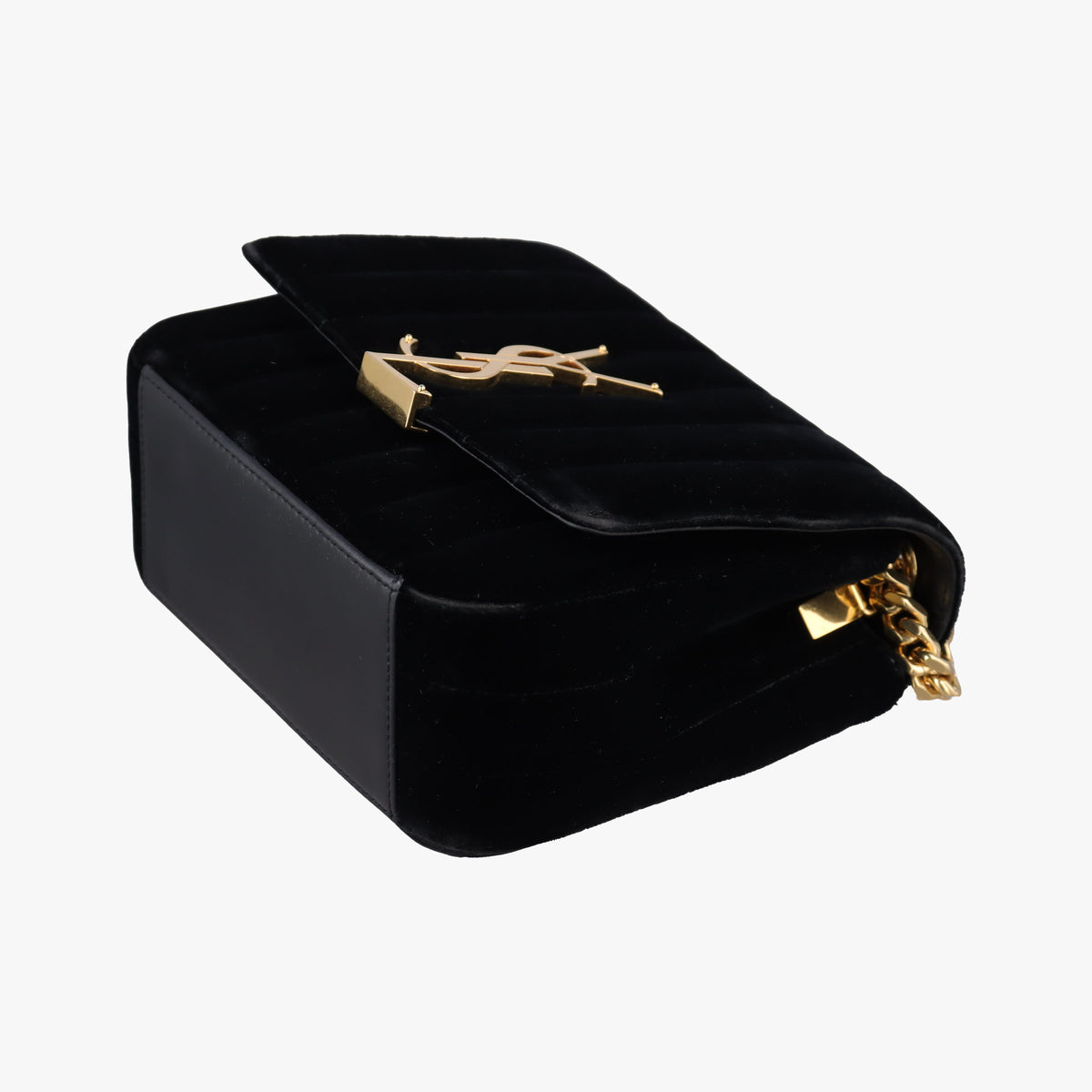 Vintage Yves Saint Laurent VICKY Black velour 538439 shoulderbag | stylenewstar