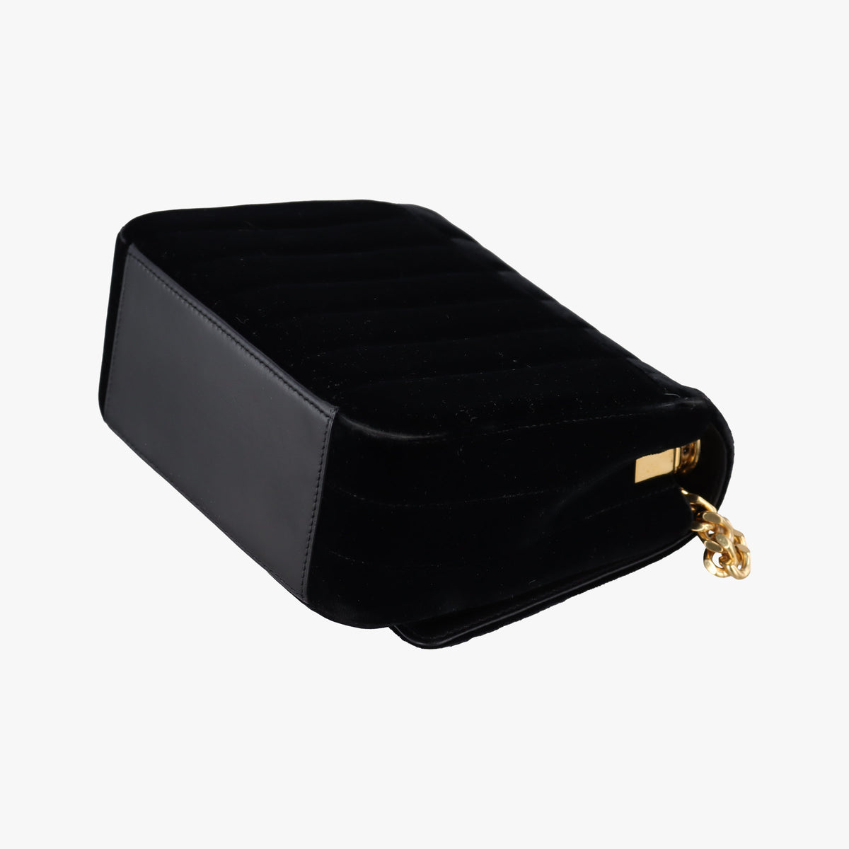 Vintage Yves Saint Laurent VICKY Black velour 538439 shoulderbag | stylenewstar