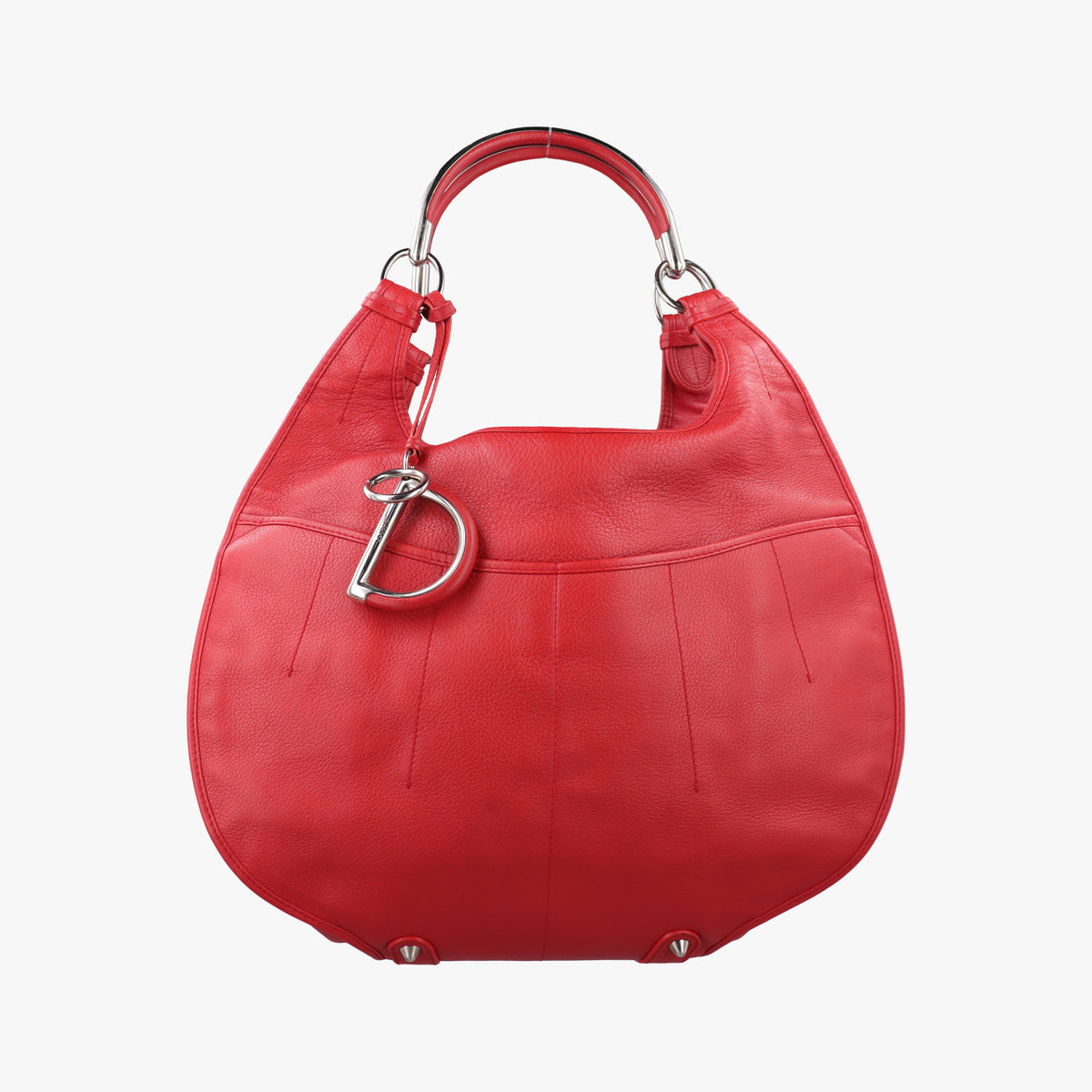 Pre-owned Christian Dior Hobo Red Leather  handbag | stylenewstar