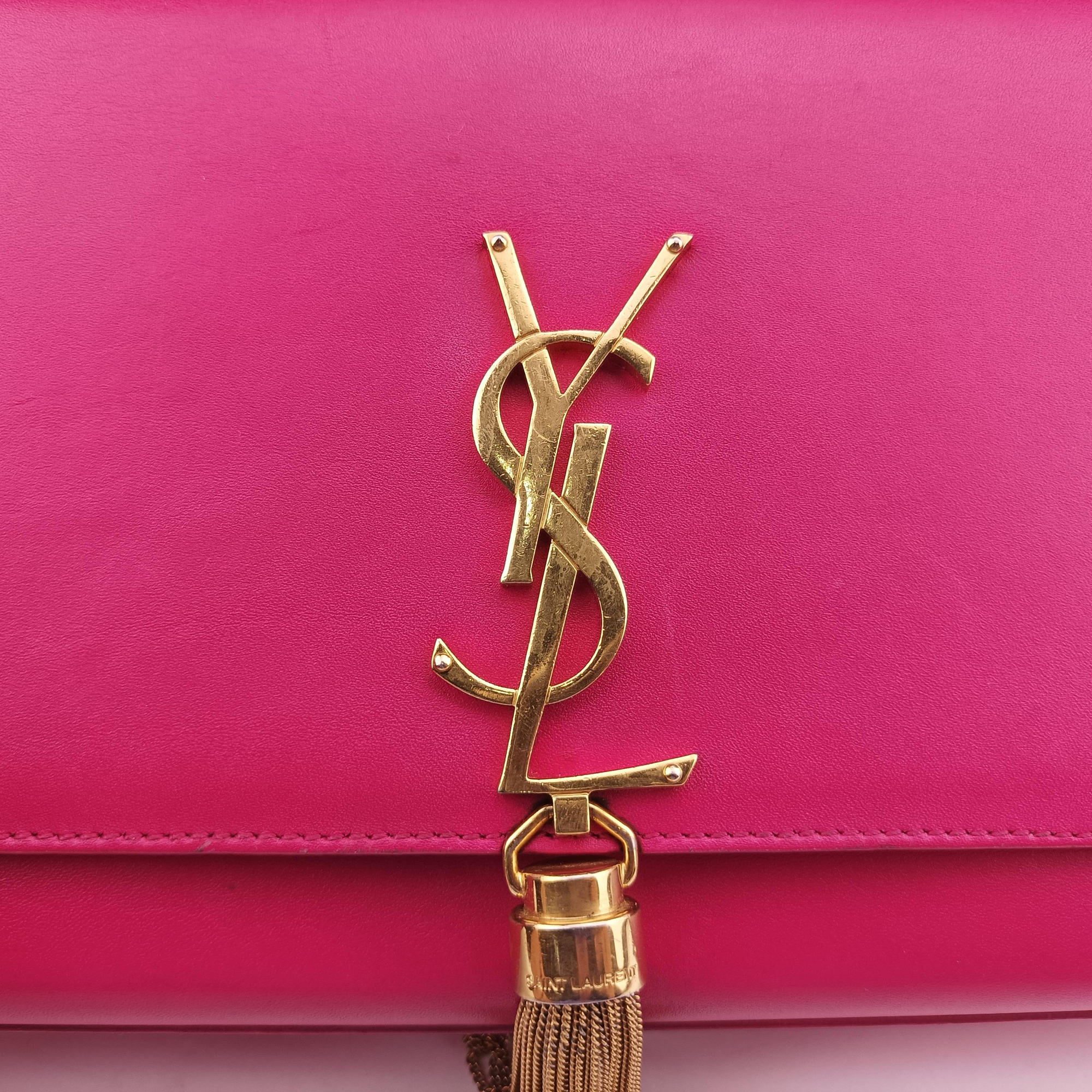 Pre-owned Yves Saint Laurent KATE Pink Leather 354119 shoulderbag | stylenewstar