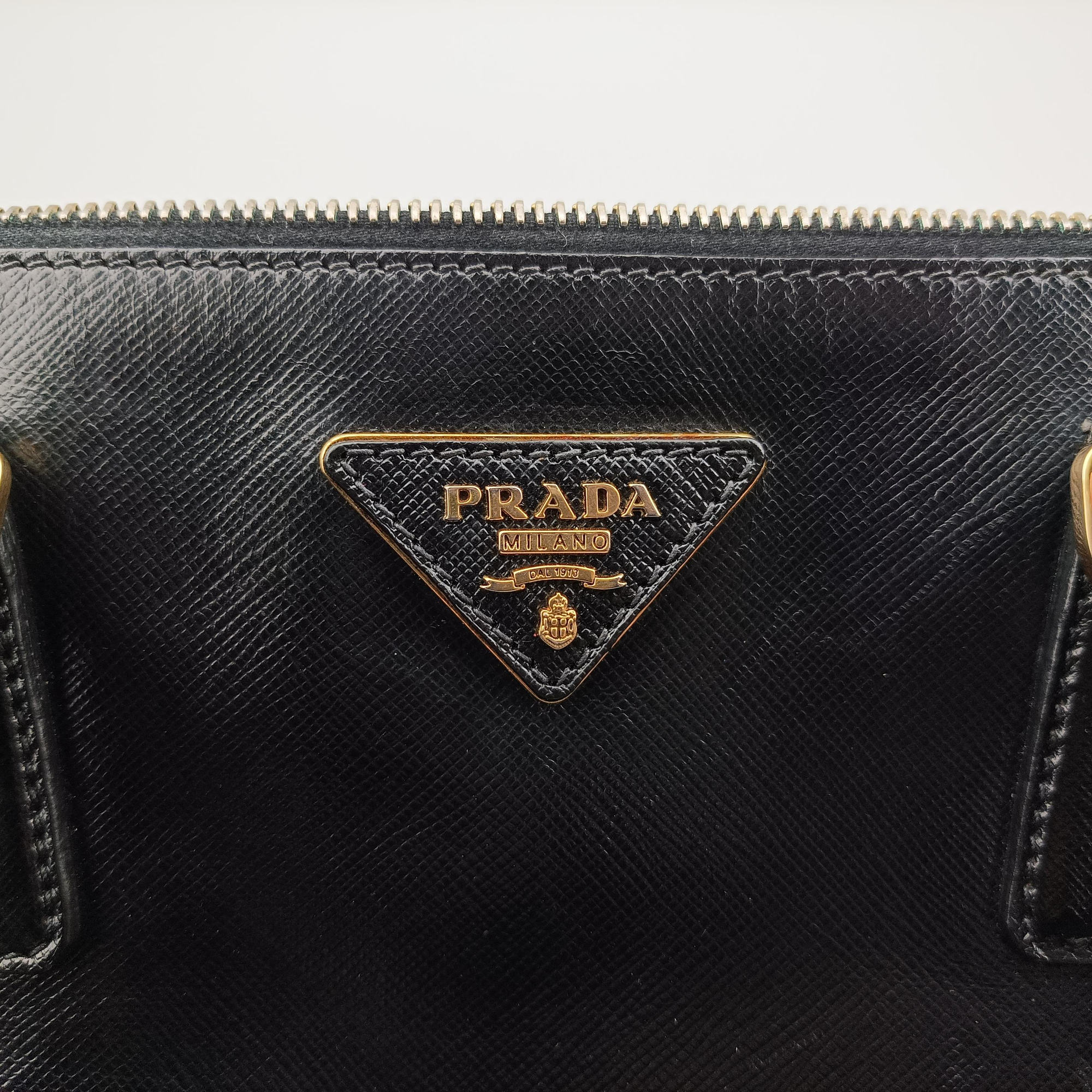Pre-owned Prada Galleria Black SAFFIANO Leather BN2274 shoulderbag | stylenewstar