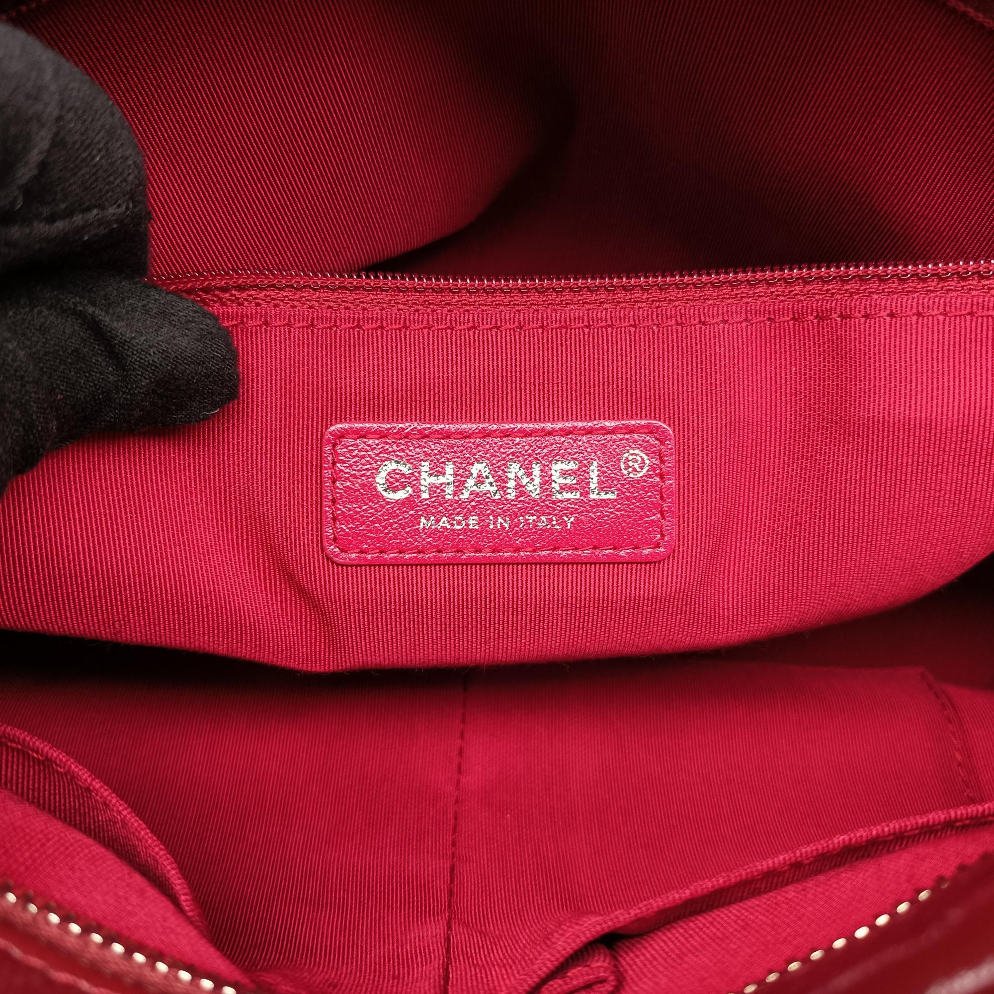 Pre-owned Chanel GABRIELLE Blue×Black×Red Leather×Suede A93825 shoulderbag | stylenewstar