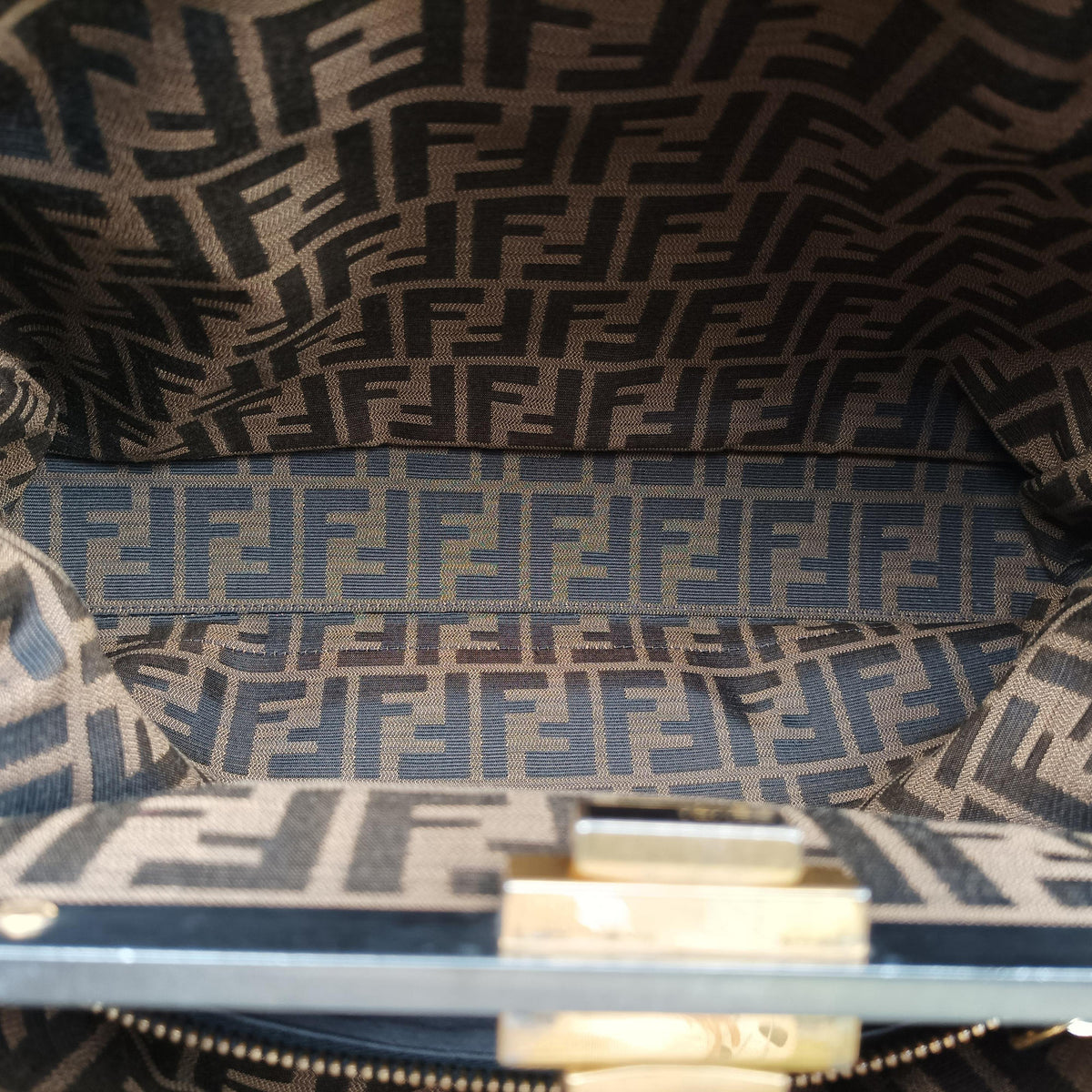 Pre-owned Fendi PEEKABOO Large Black Leather 8BN210 shoulderbag | stylenewstar
