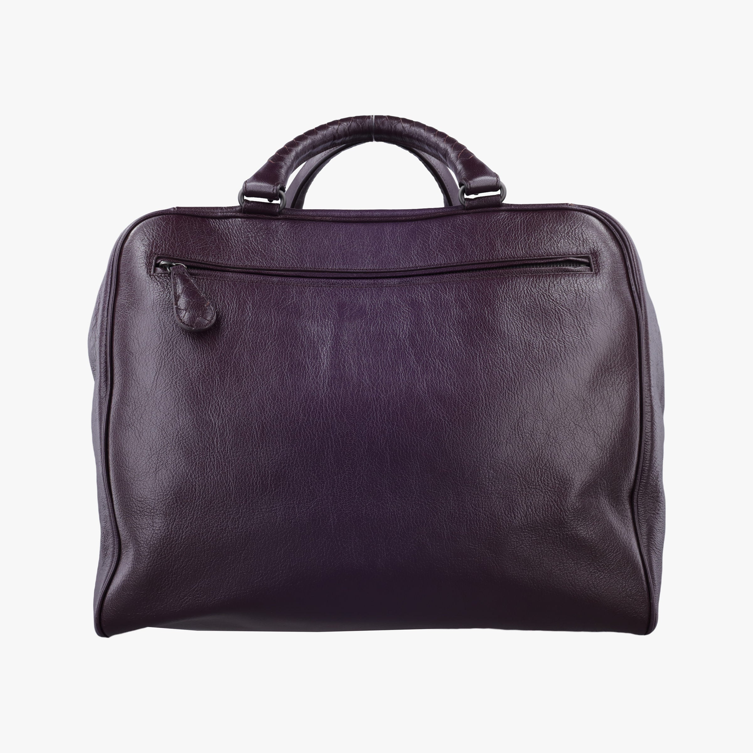 Pre-owned Bottega Veneta Intrecciato business Purple Leather  handbag | stylenewstar