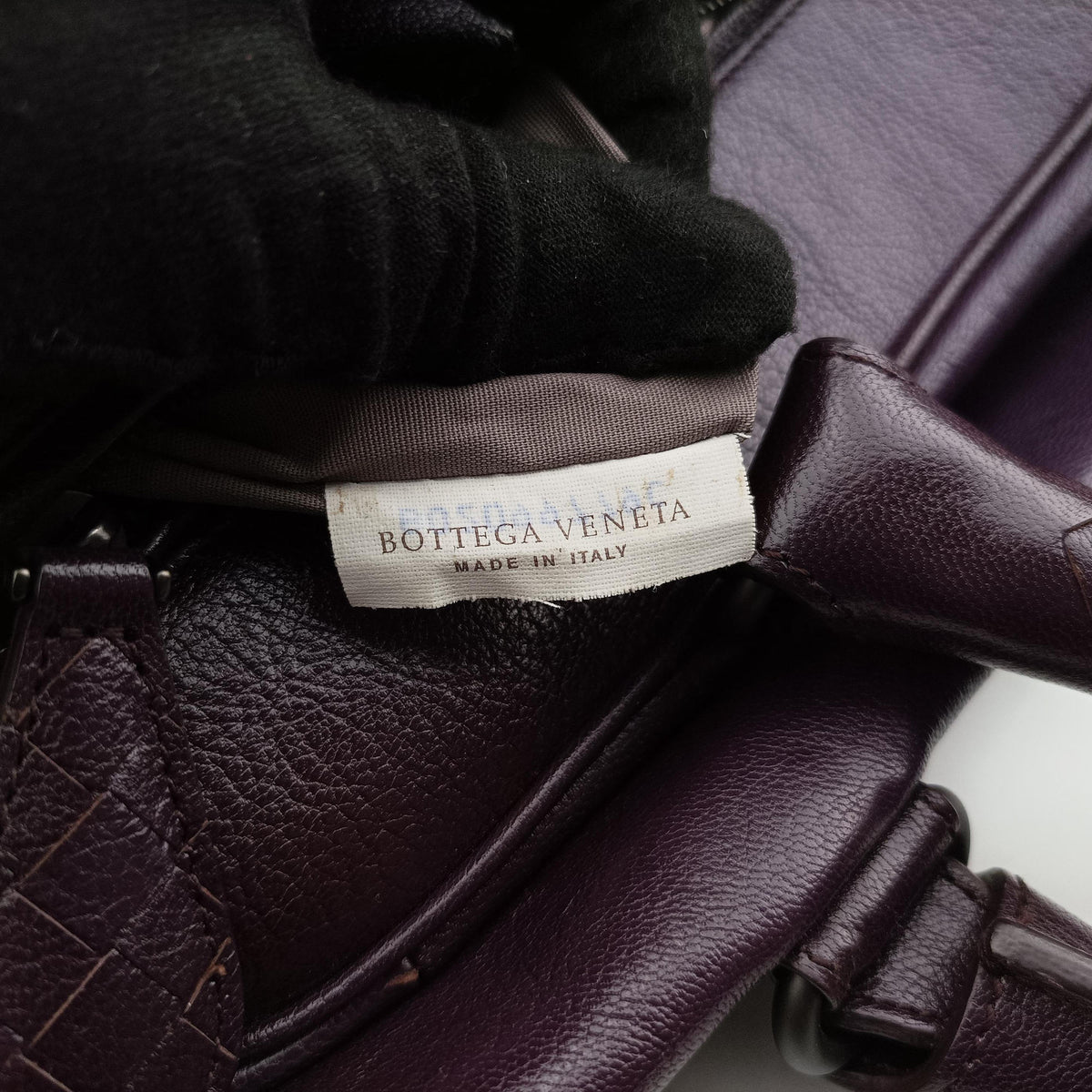 Pre-owned Bottega Veneta Intrecciato business Purple Leather  handbag | stylenewstar