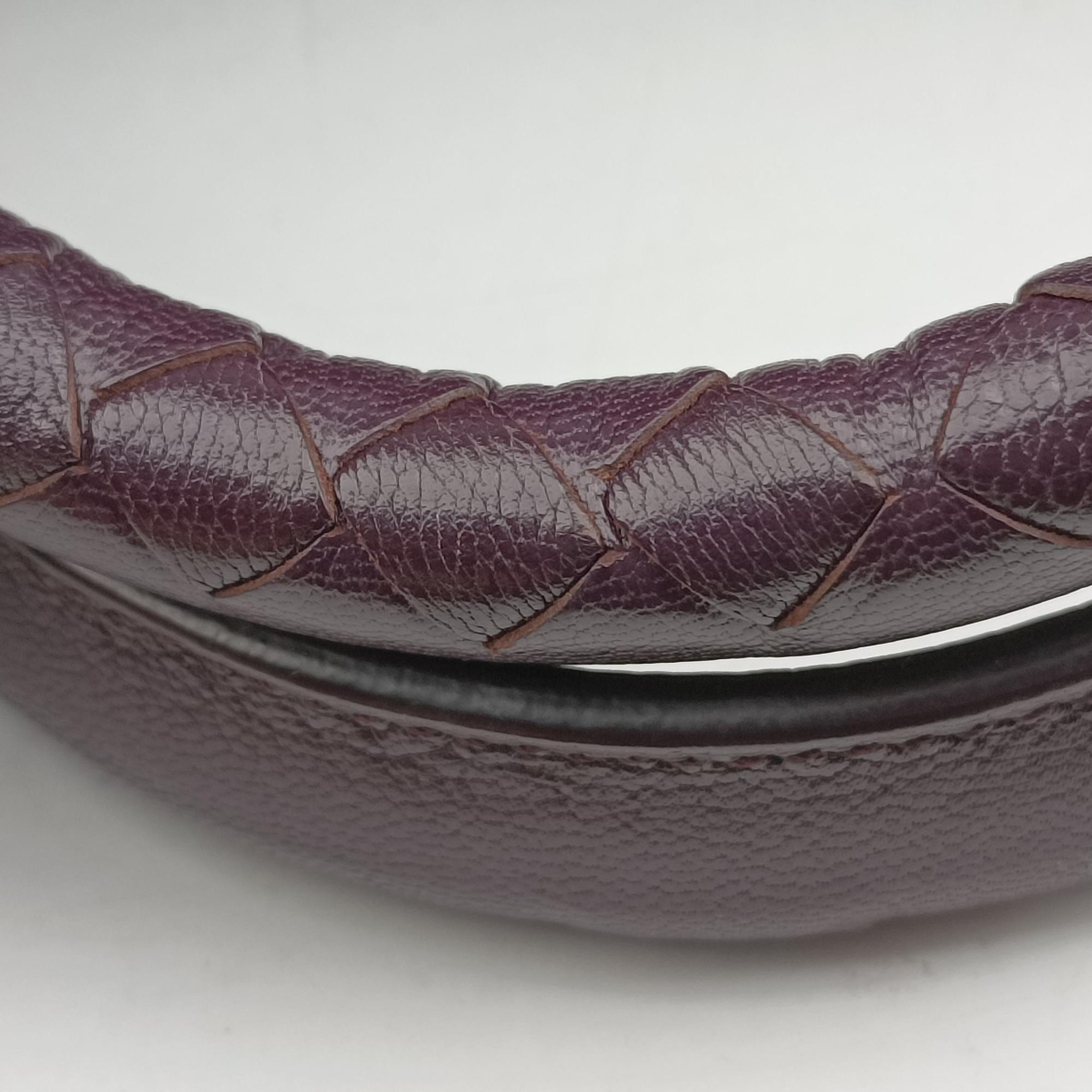 Pre-owned Bottega Veneta Intrecciato business Purple Leather  handbag | stylenewstar