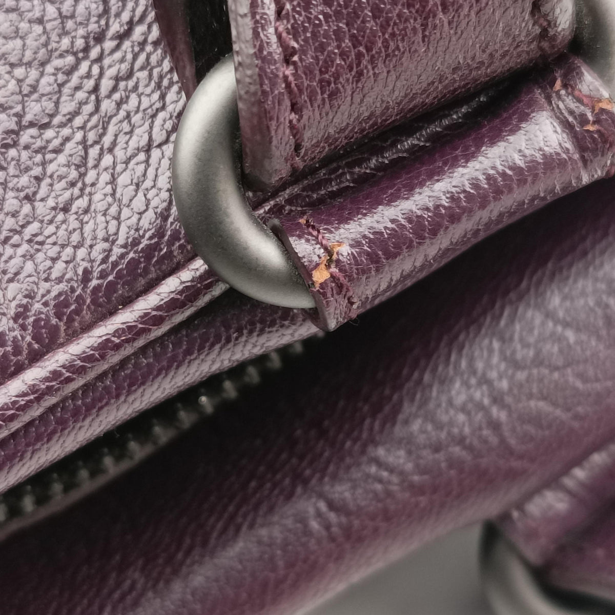 Pre-owned Bottega Veneta Intrecciato business Purple Leather  handbag | stylenewstar