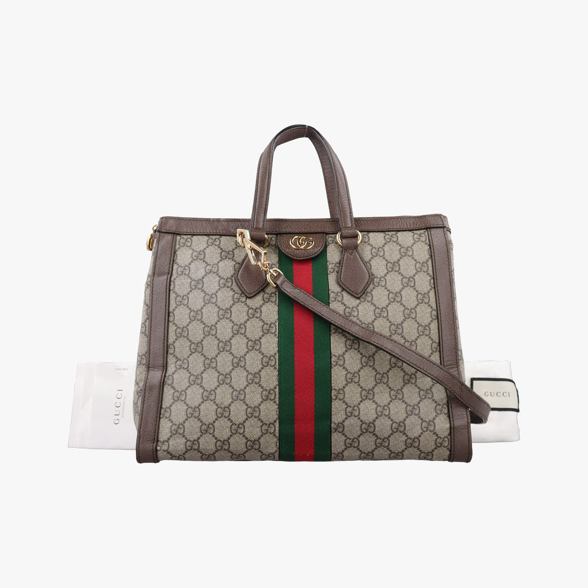 Vintage Gucci Ophidia Beige×Brown PVC coated canvas×Leather 524537 shoulderbag | stylenewstar