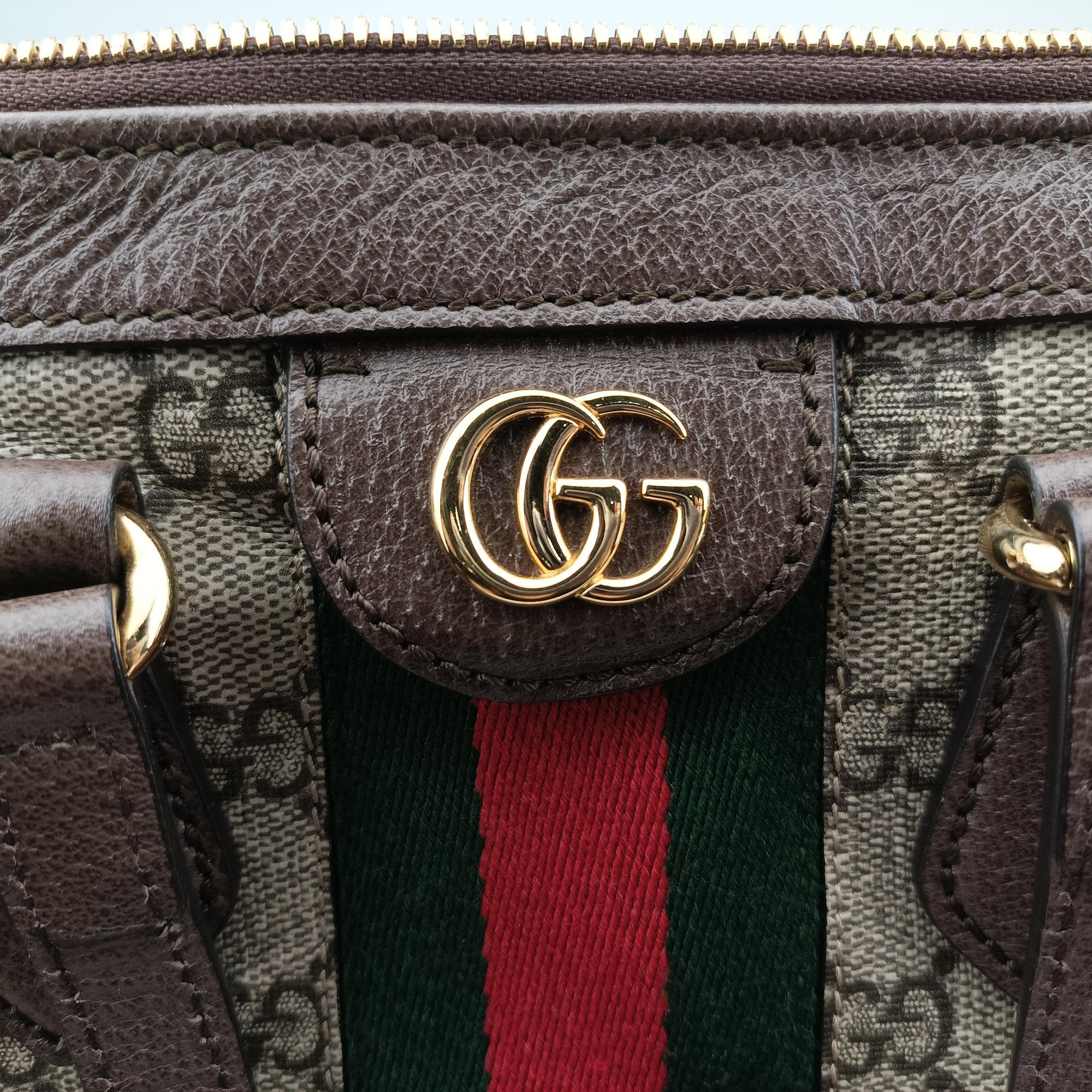 Vintage Gucci Ophidia Beige×Brown PVC coated canvas×Leather 524537 shoulderbag | stylenewstar