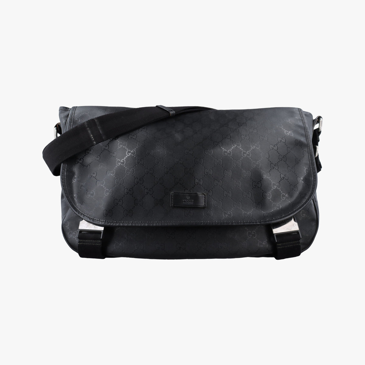 Pre-owned Gucci GG Imprime Messenger Black PVC coated canvas 201725 shoulderbag | stylenewstar