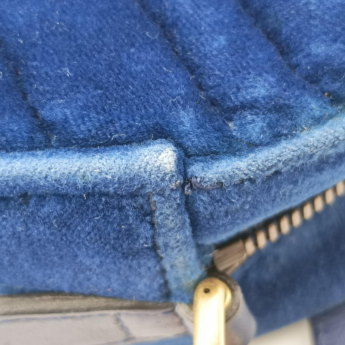 Vintage Gucci GG Marmont Blue velour 447632 shoulderbag | stylenewstar
