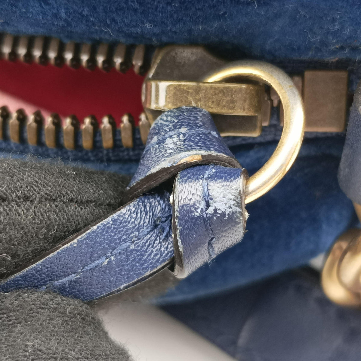 Vintage Gucci GG Marmont Blue velour 447632 shoulderbag | stylenewstar