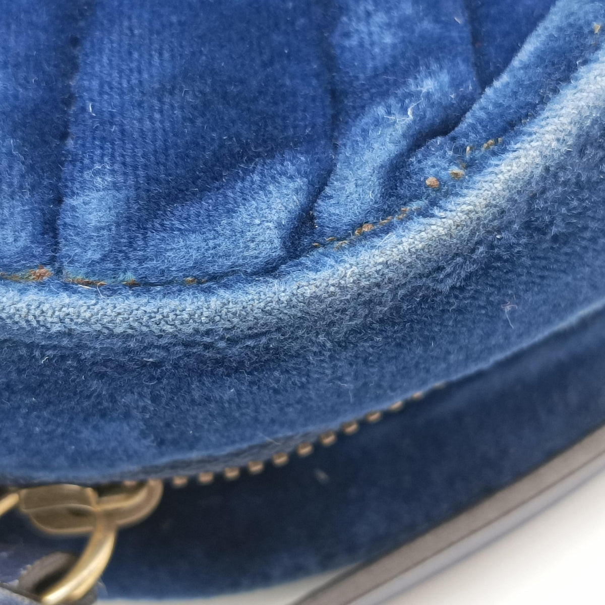 Vintage Gucci GG Marmont Blue velour 447632 shoulderbag | stylenewstar