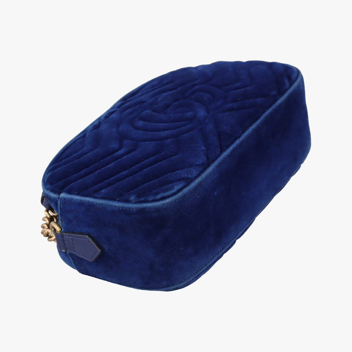 Vintage Gucci GG Marmont Blue velour 447632 shoulderbag | stylenewstar