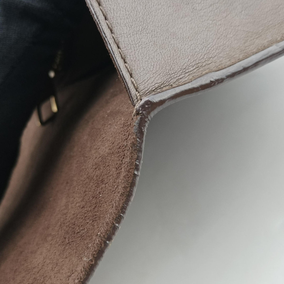 Pre-owned Louis Vuitton LOUISE MM Brown Leather M94647 shoulderbag | stylenewstar