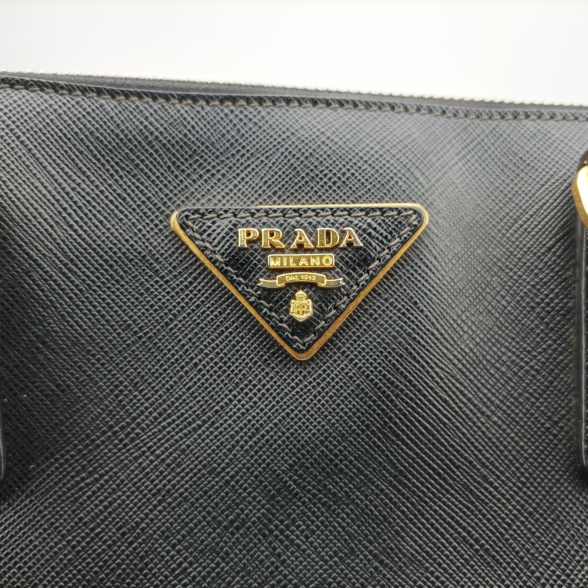 Pre-owned Prada Galleria Black SAFFIANO Leather BN2274 shoulderbag | stylenewstar