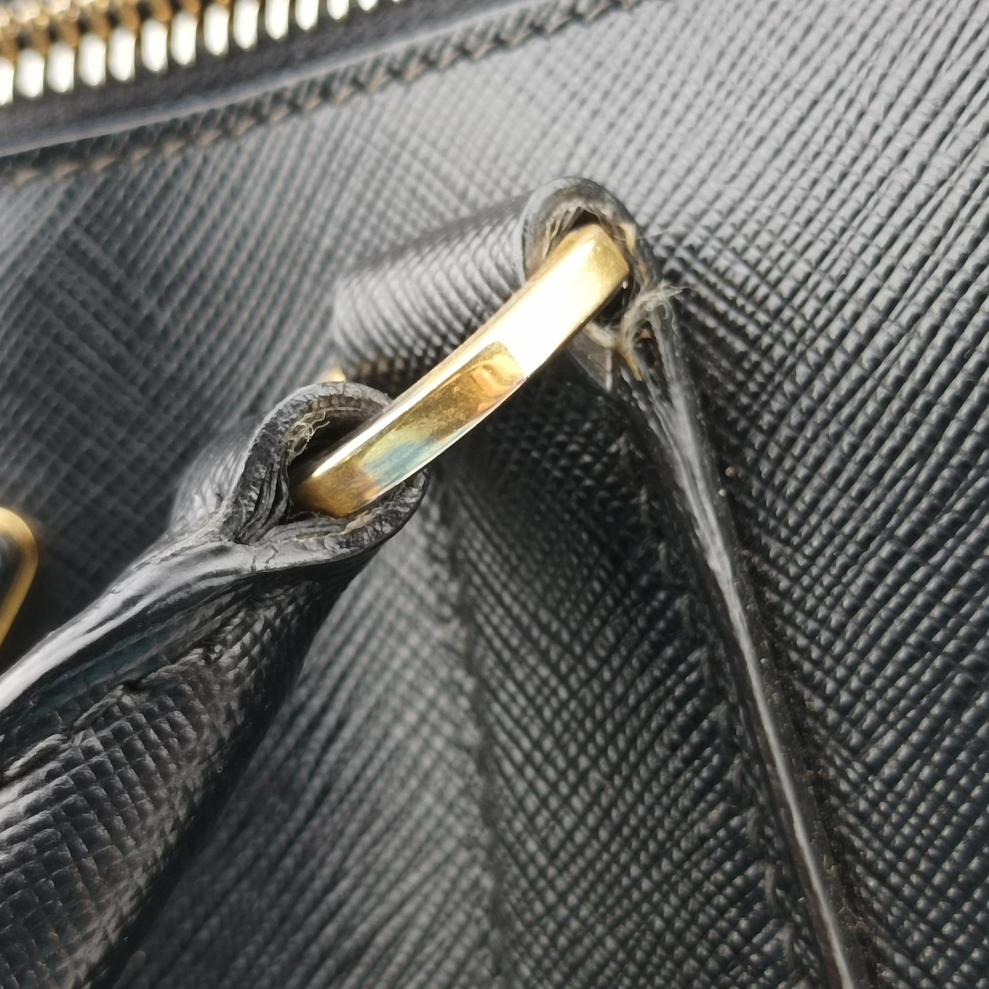 Pre-owned Prada Galleria Black SAFFIANO Leather BN2274 shoulderbag | stylenewstar