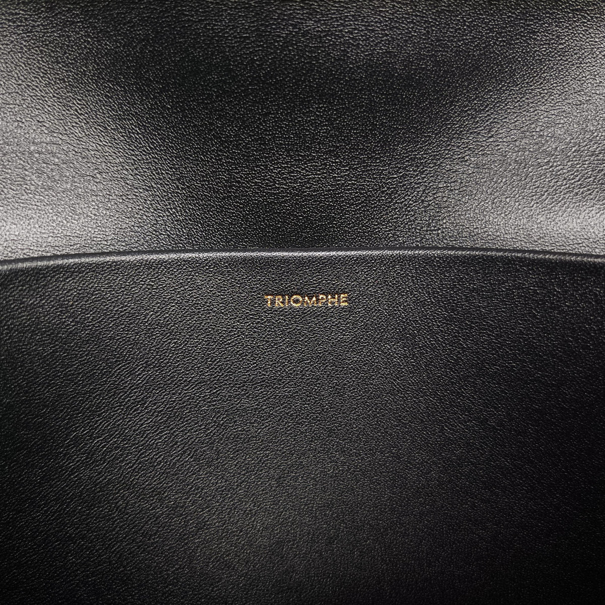 Pre-owned Celine Triomphe Chain Black Leather  shoulderbag | stylenewstar