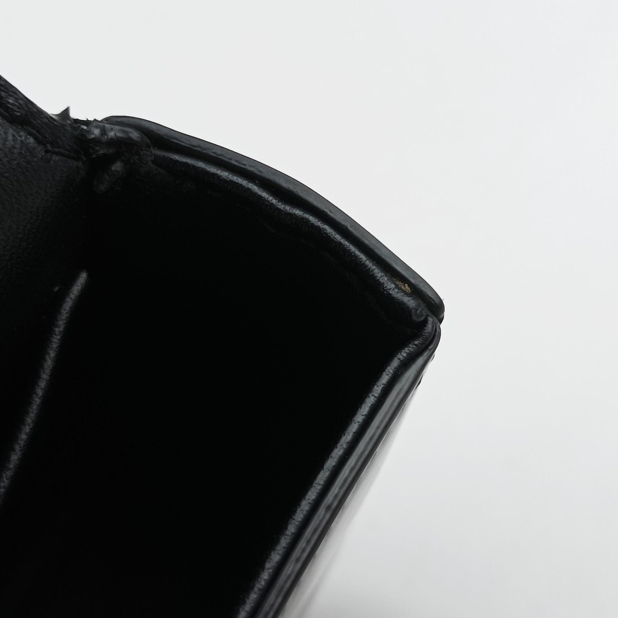 Pre-owned Celine Triomphe Chain Black Leather  shoulderbag | stylenewstar