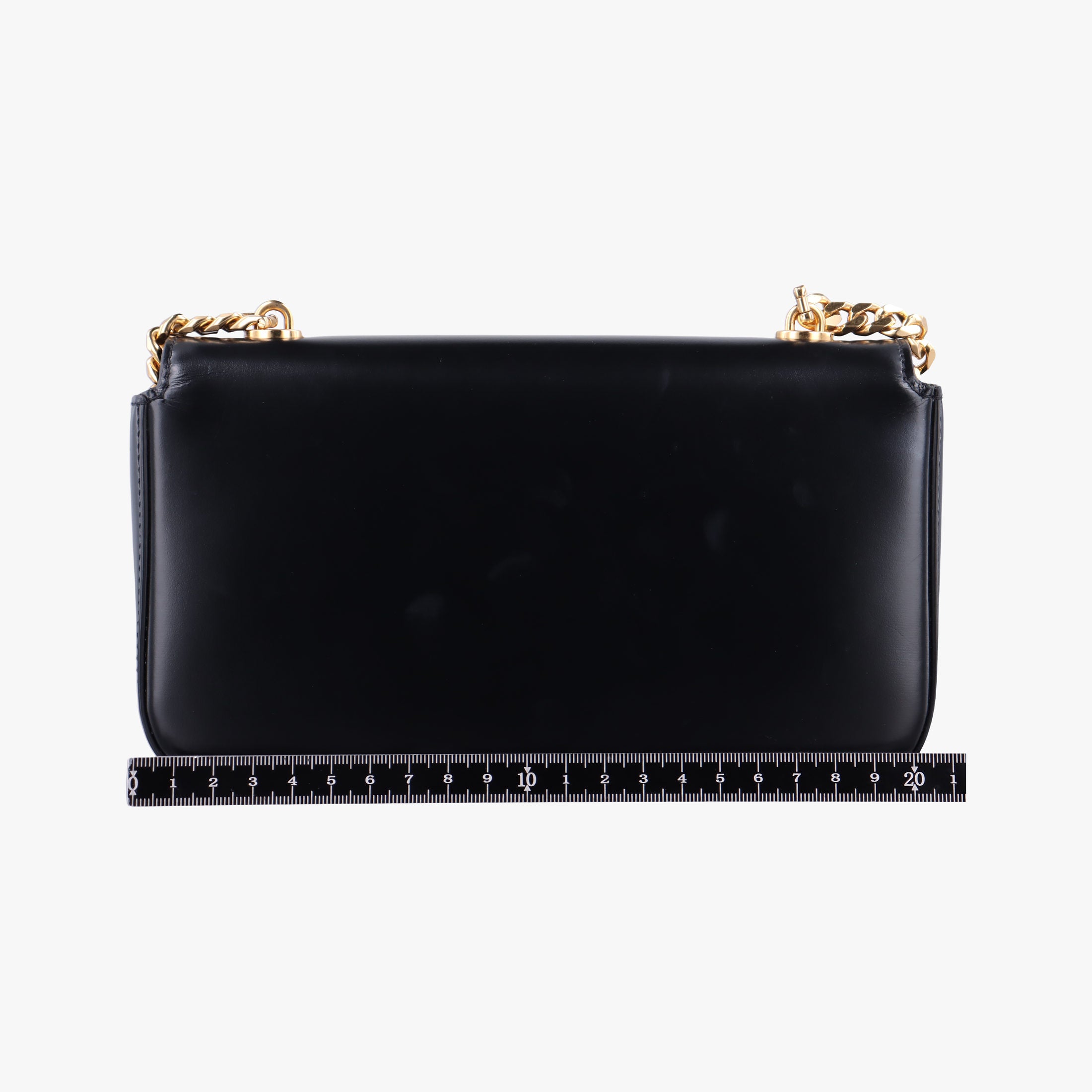 Pre-owned Celine Triomphe Chain Black Leather  shoulderbag | stylenewstar