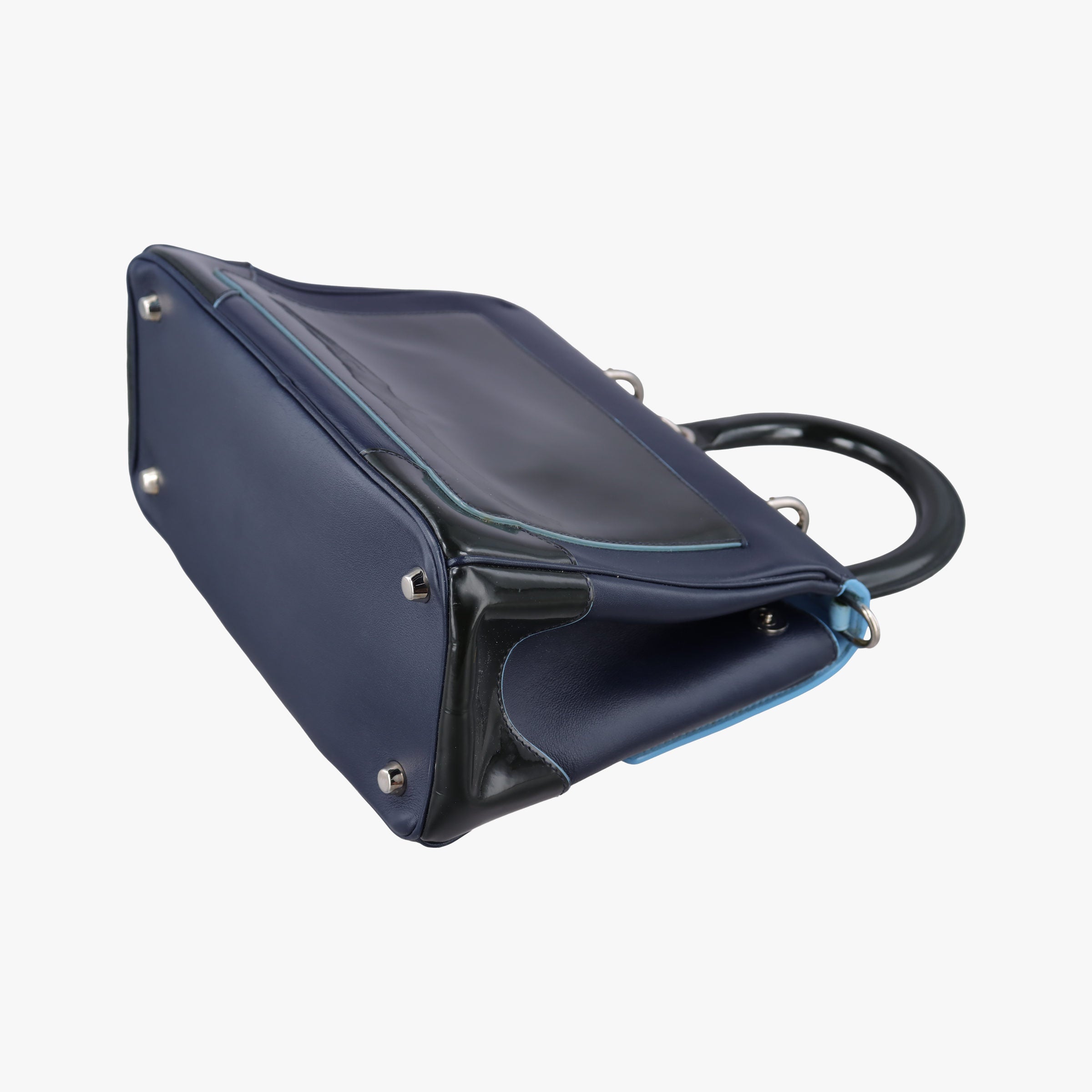 Pre-owned Christian Dior Be Dior Navy×Blue Leather  shoulderbag | stylenewstar