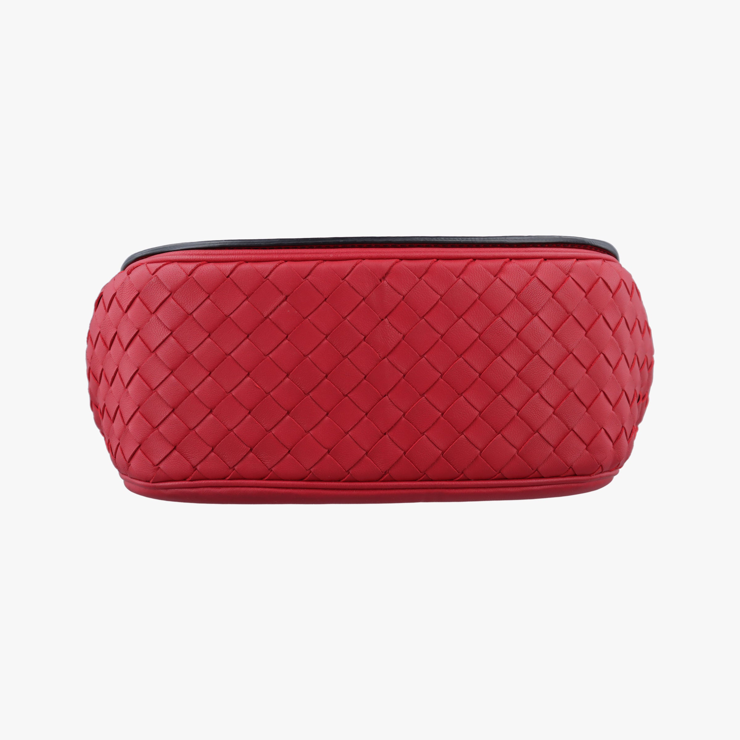 Vintage Bottega Veneta Luna Intrecciato Red lambskin  shoulderbag | stylenewstar