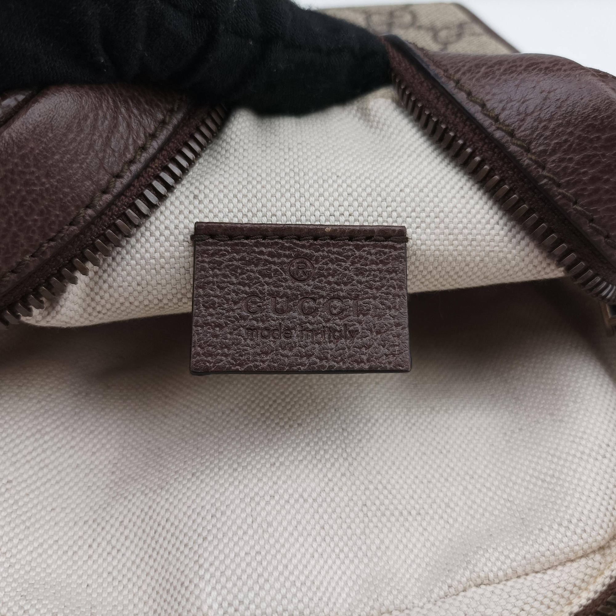 Pre-owned Gucci Ophidia Beige×brown PVC coated canvas×Leather 598127 shoulderbag | stylenewstar