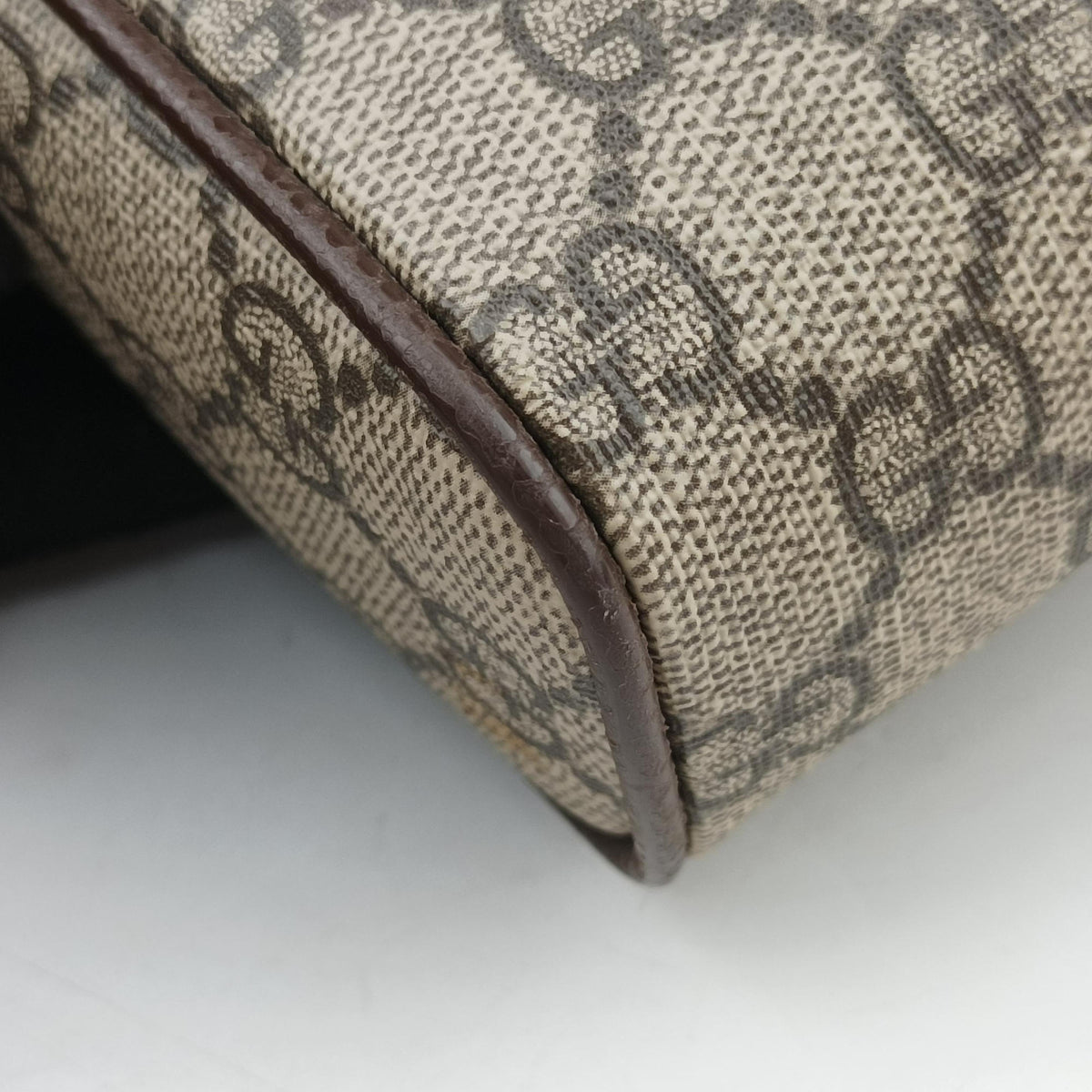 Pre-owned Gucci Ophidia Beige×brown PVC coated canvas×Leather 598127 shoulderbag | stylenewstar