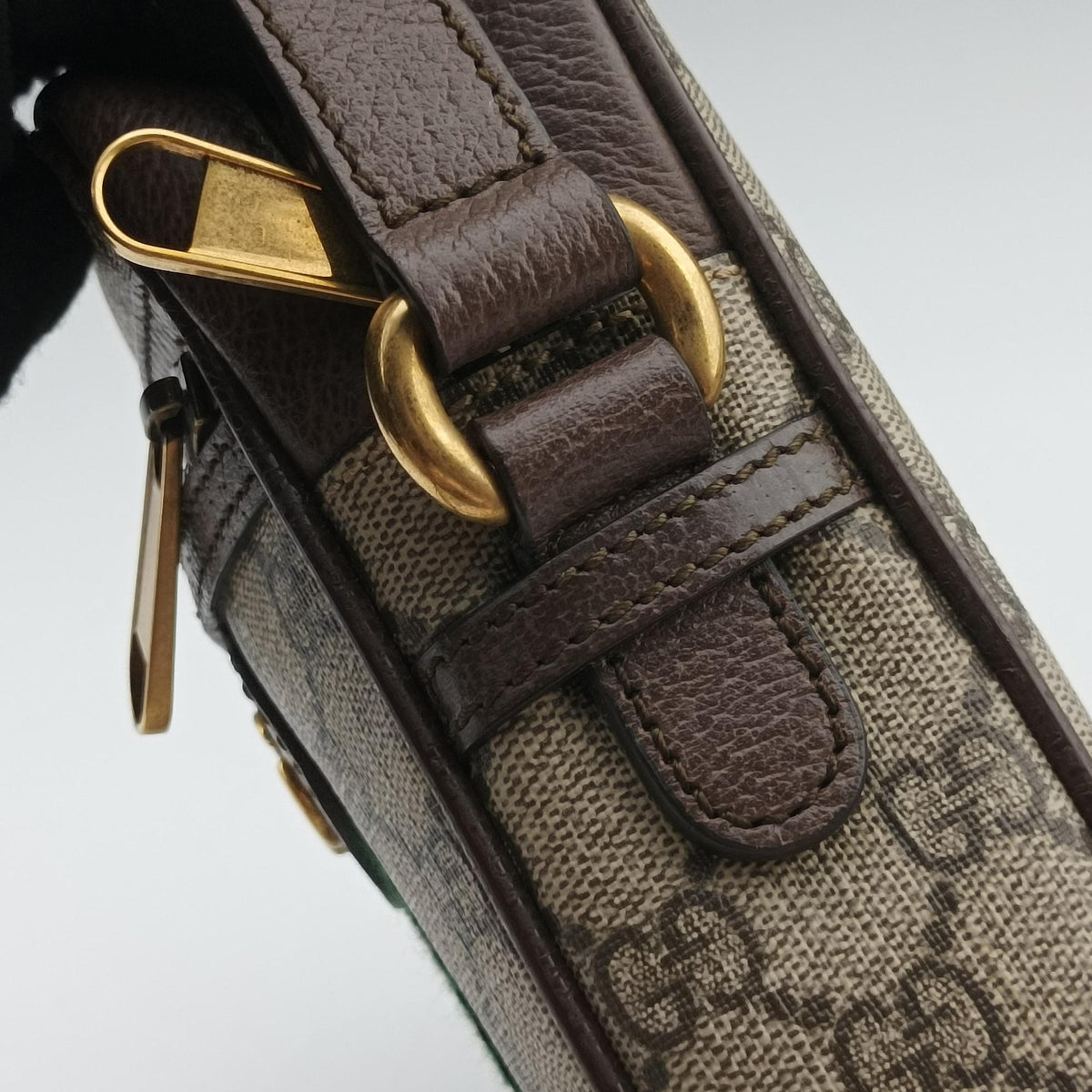 Pre-owned Gucci Ophidia Beige×brown PVC coated canvas×Leather 598127 shoulderbag | stylenewstar