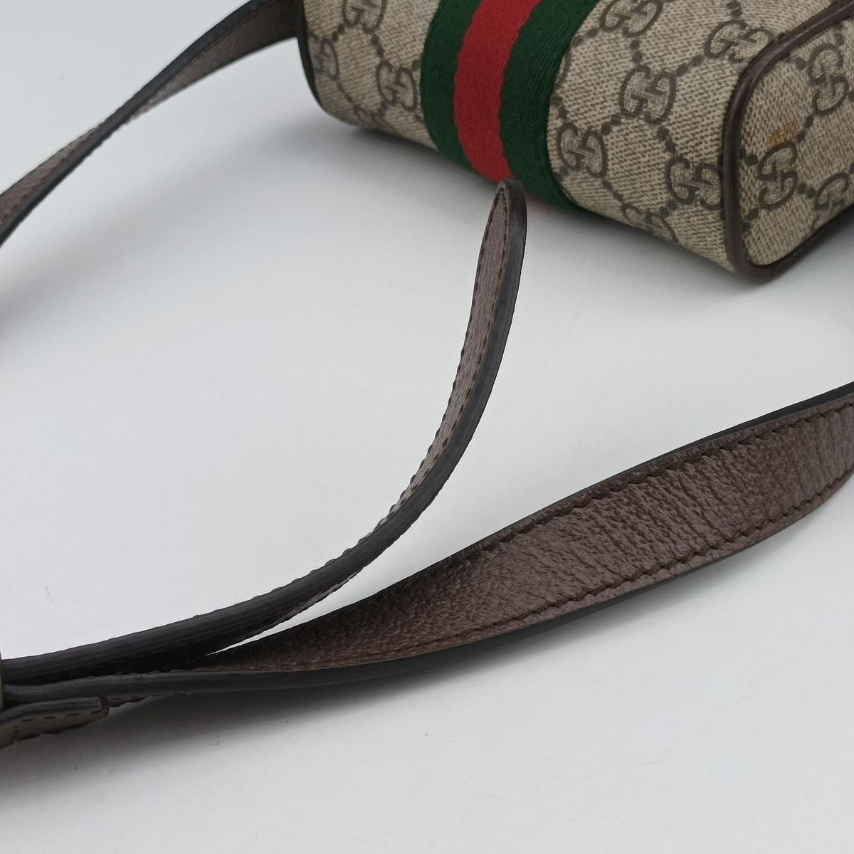 Pre-owned Gucci Ophidia Beige×brown PVC coated canvas×Leather 598127 shoulderbag | stylenewstar