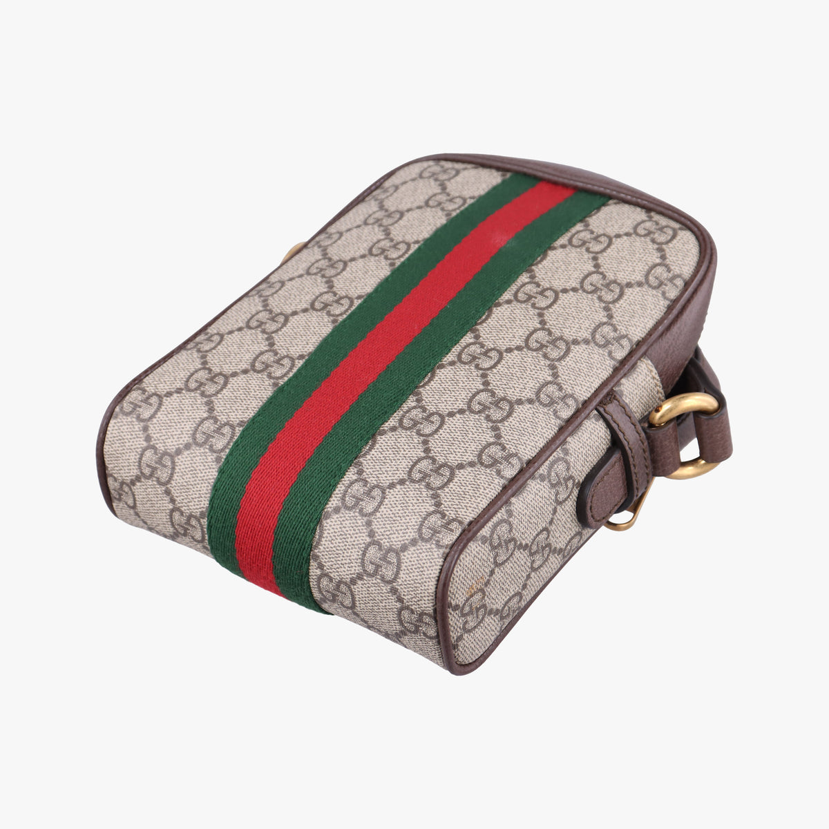 Pre-owned Gucci Ophidia Beige×brown PVC coated canvas×Leather 598127 shoulderbag | stylenewstar