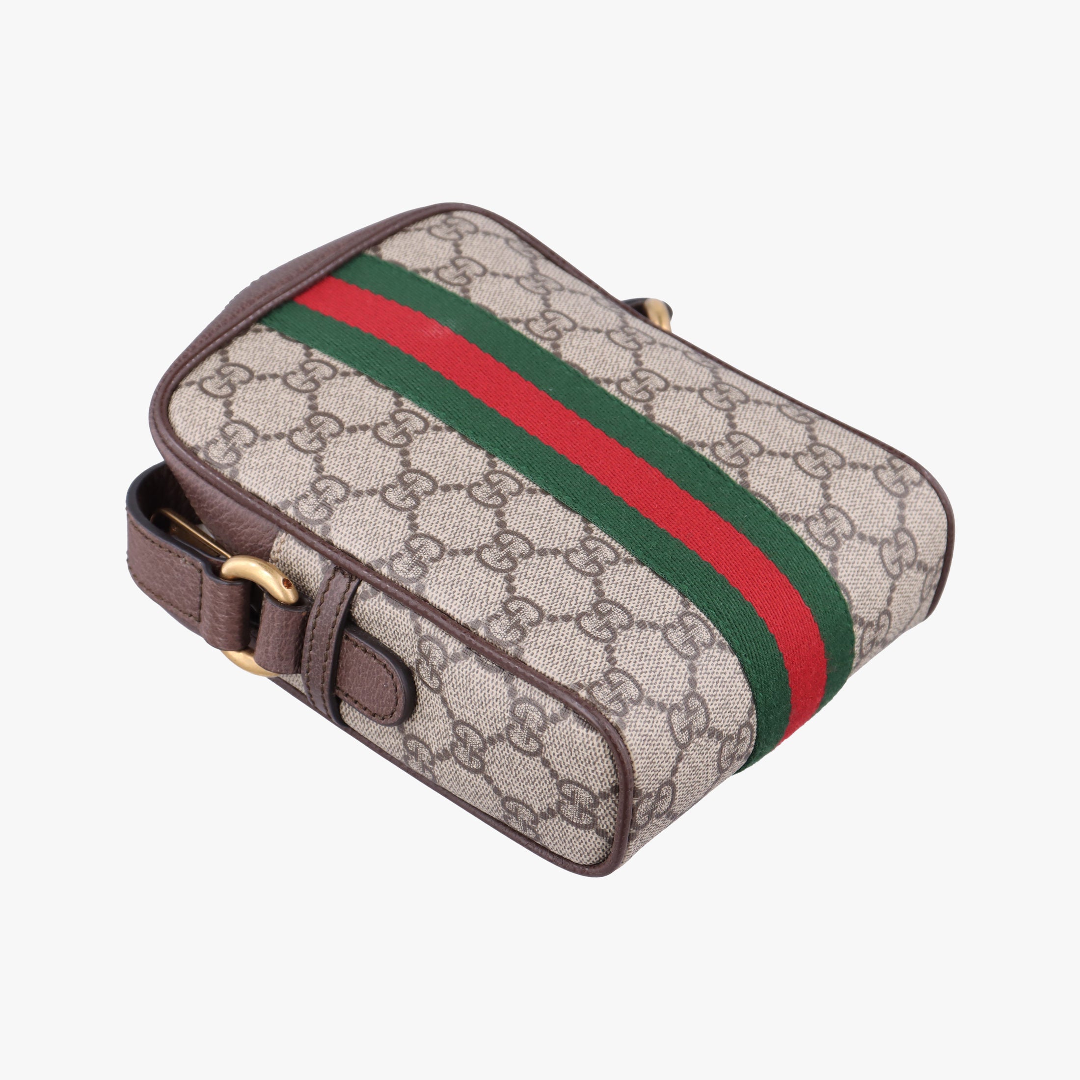 Pre-owned Gucci Ophidia Beige×brown PVC coated canvas×Leather 598127 shoulderbag | stylenewstar