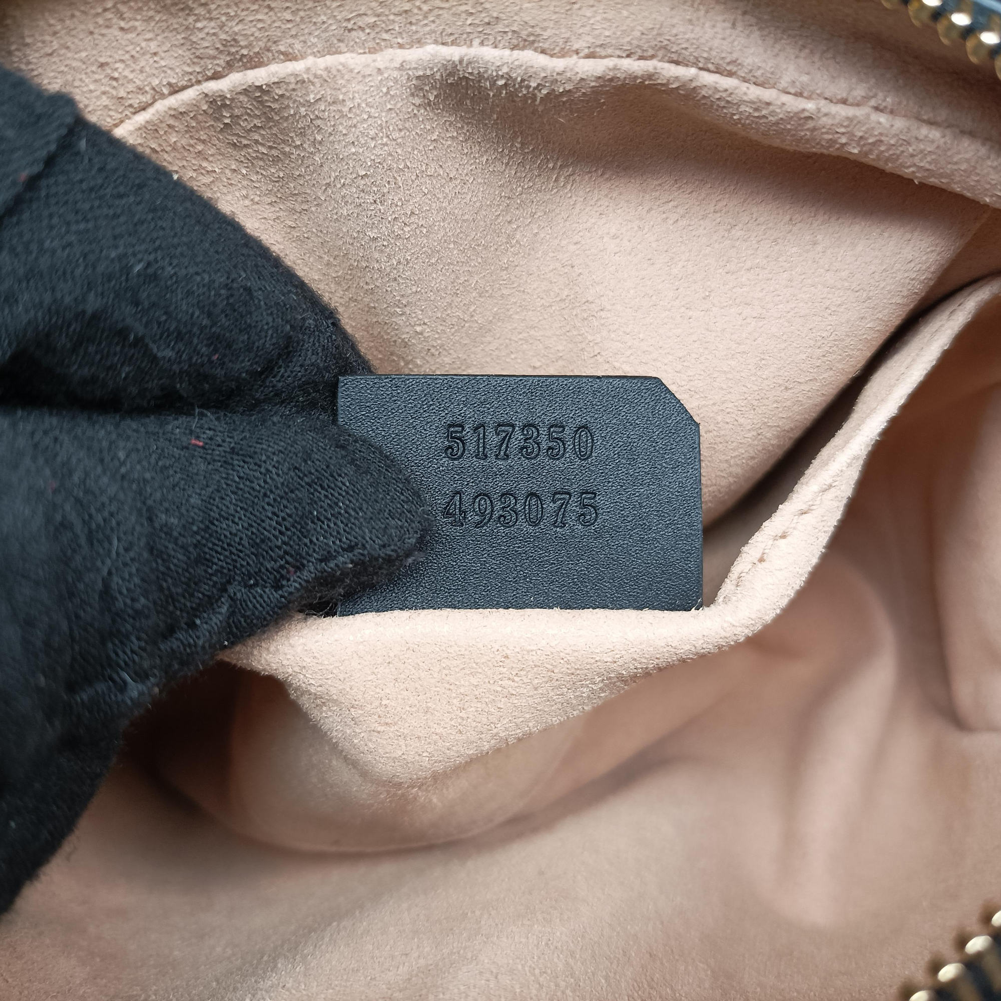 Secondhand Gucci OPHIDIA Black×red suede×leather 517350 shoulderbag | stylenewstar