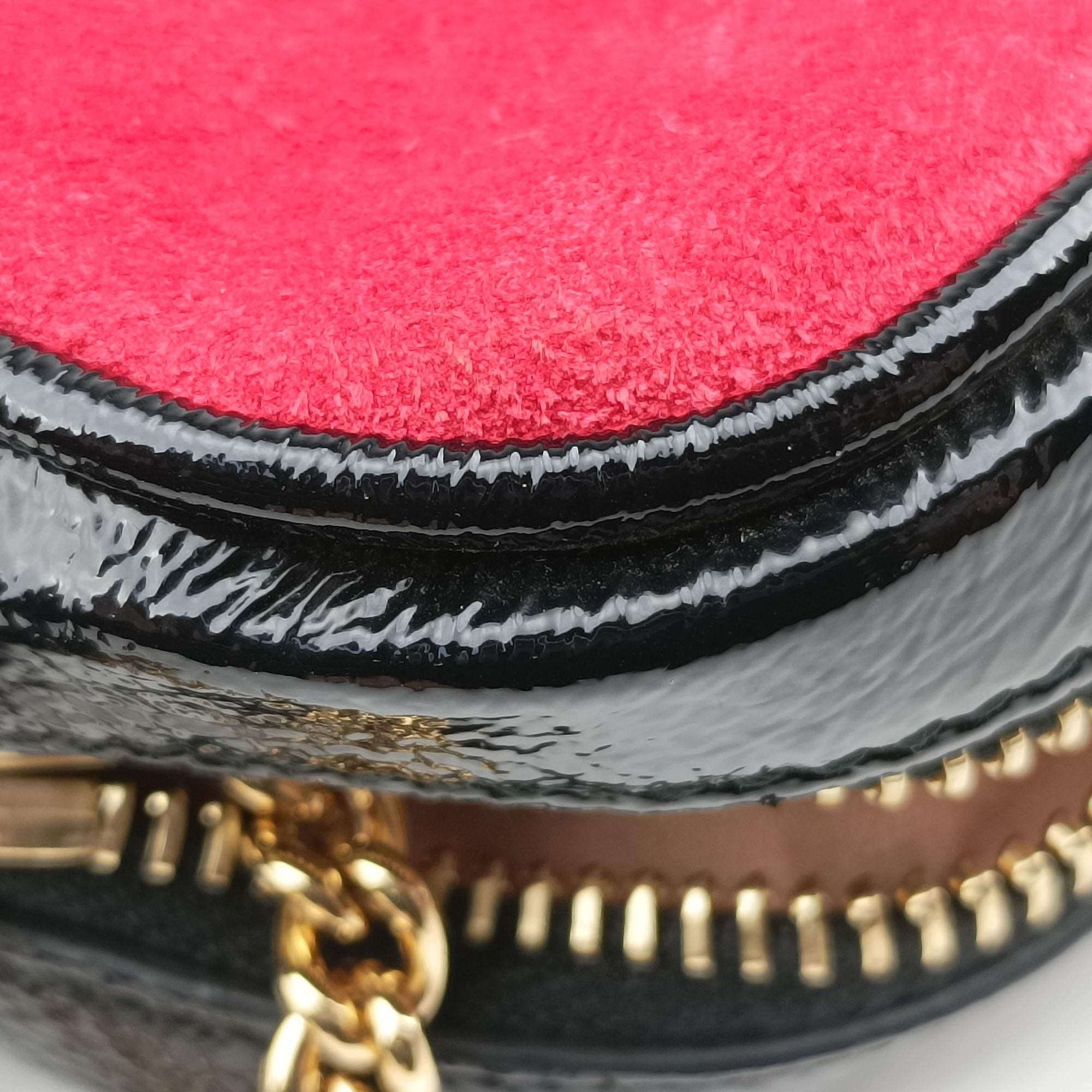 Secondhand Gucci OPHIDIA Black×red suede×leather 517350 shoulderbag | stylenewstar