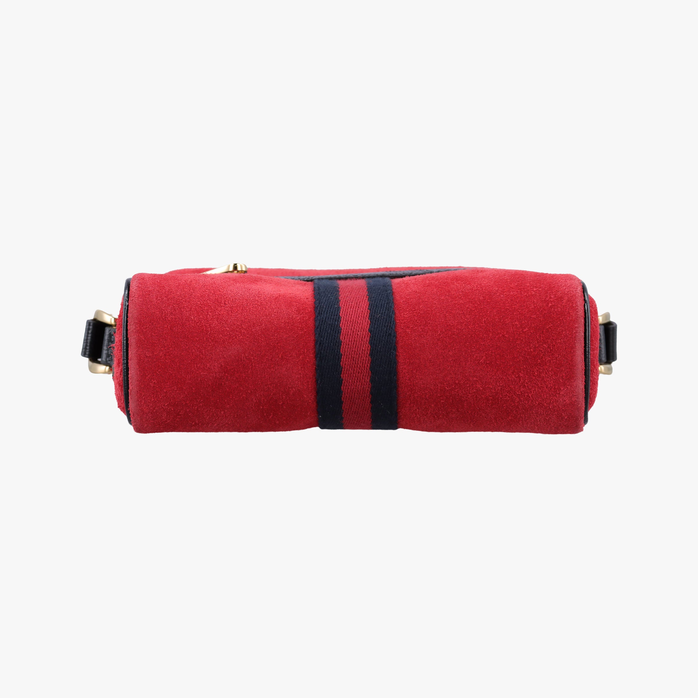 Secondhand Gucci OPHIDIA Black×red suede×leather 517350 shoulderbag | stylenewstar