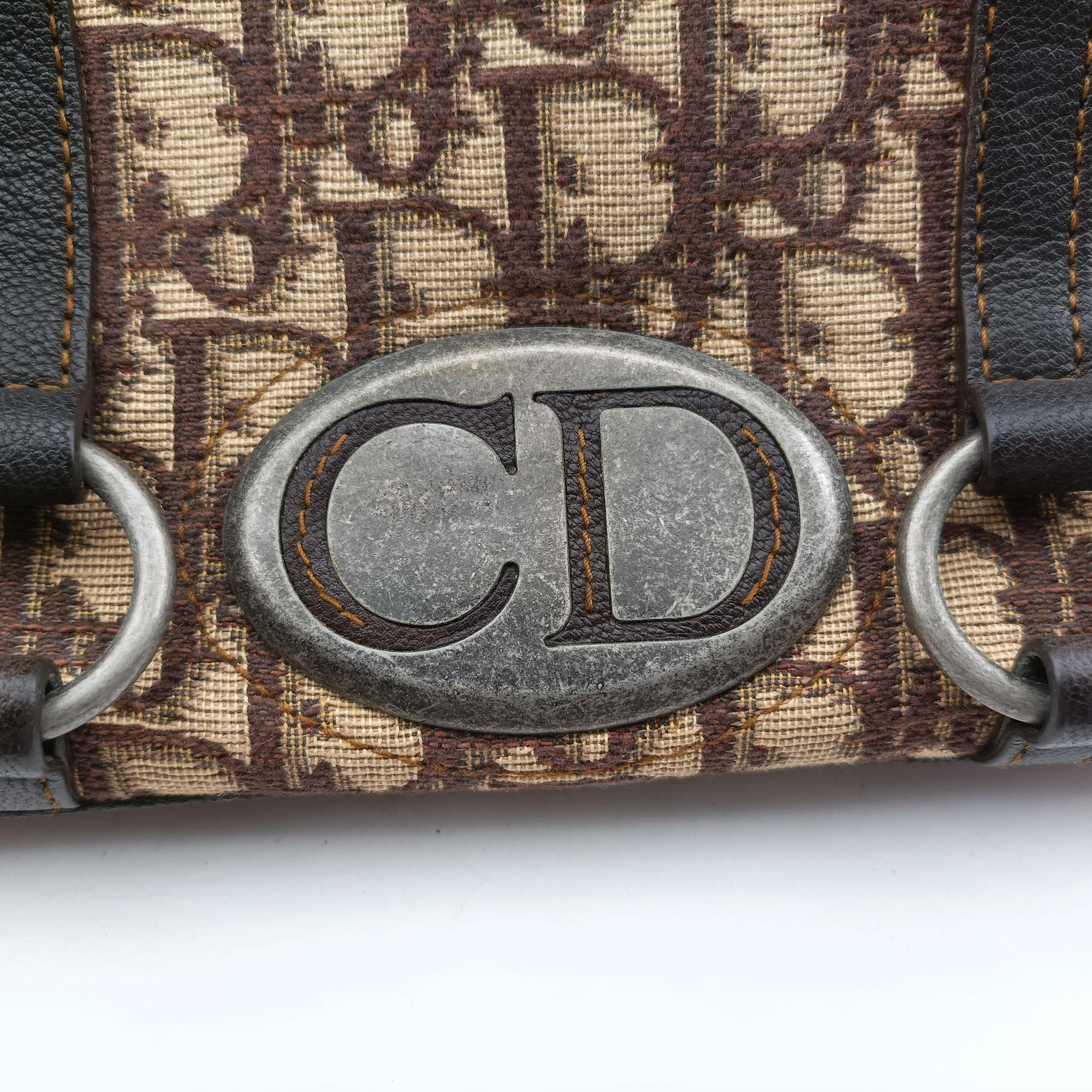 Secondhand Christian Dior Trotter Brown Canvas × Leather  handbag | stylenewstar