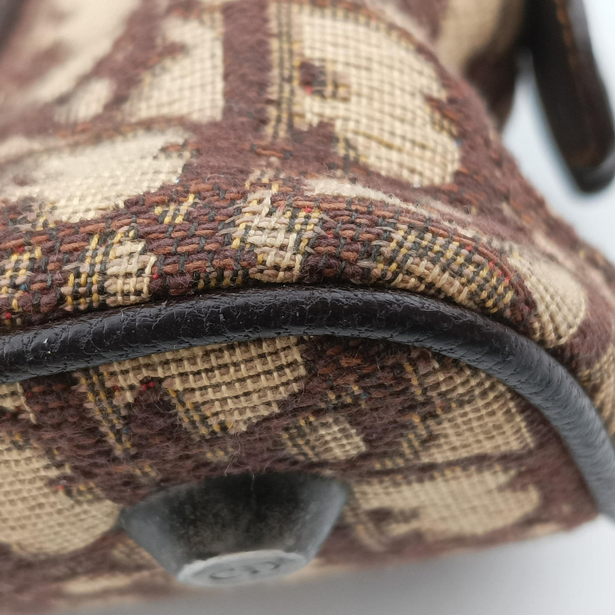 Secondhand Christian Dior Trotter Brown Canvas × Leather  handbag | stylenewstar