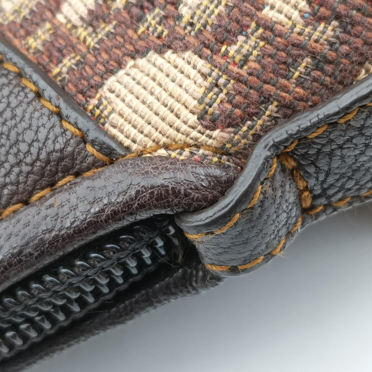 Secondhand Christian Dior Trotter Brown Canvas × Leather  handbag | stylenewstar