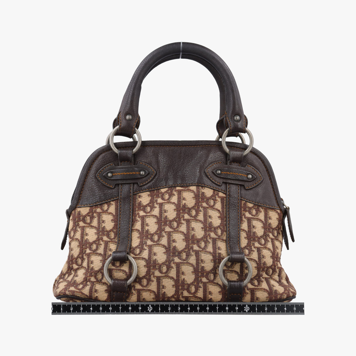 Secondhand Christian Dior Trotter Brown Canvas × Leather  handbag | stylenewstar