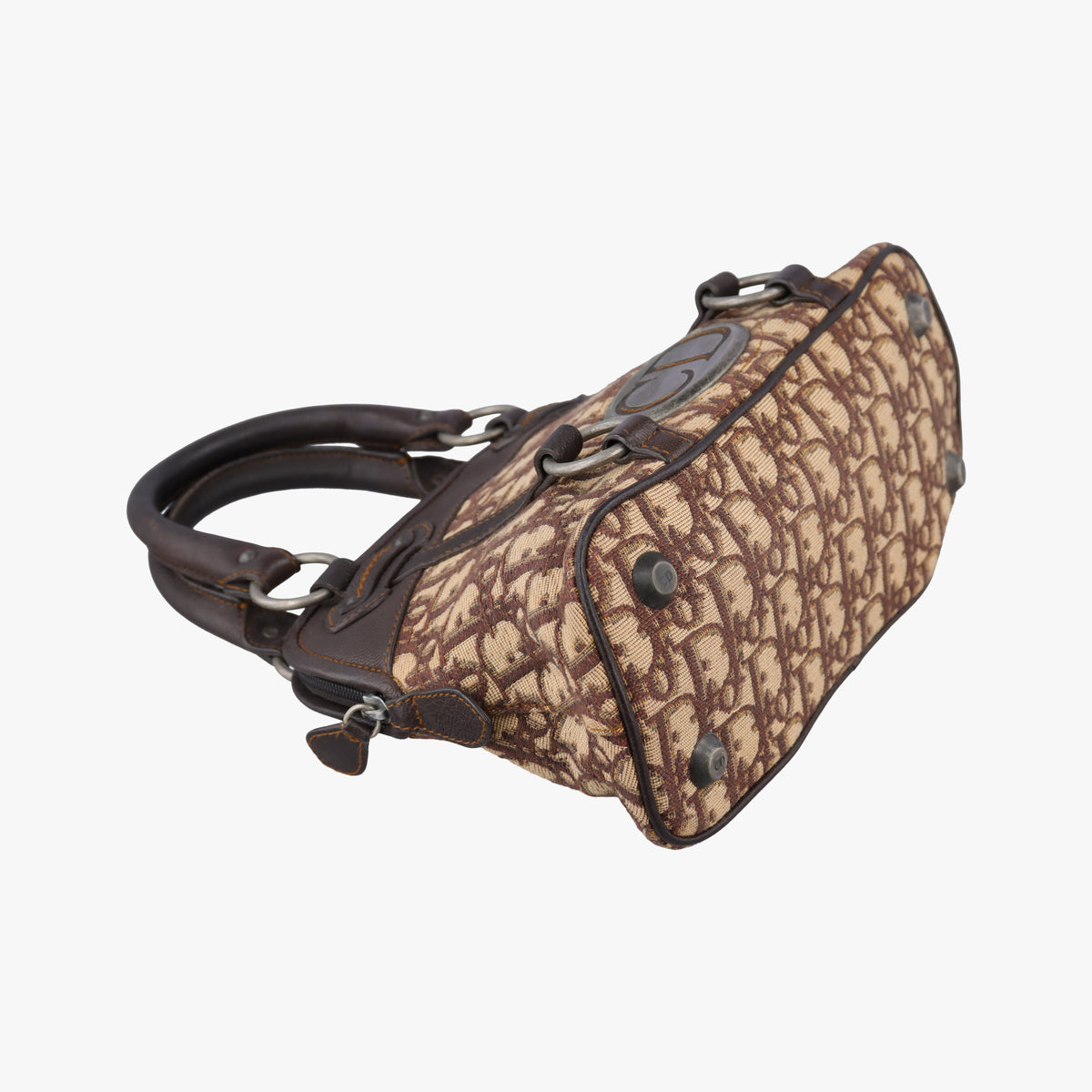 Secondhand Christian Dior Trotter Brown Canvas × Leather  handbag | stylenewstar