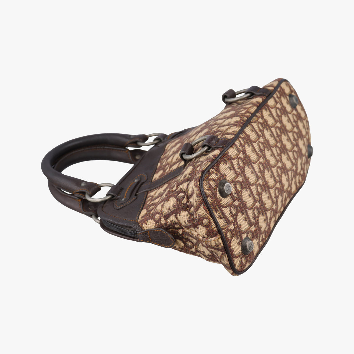 Secondhand Christian Dior Trotter Brown Canvas × Leather  handbag | stylenewstar