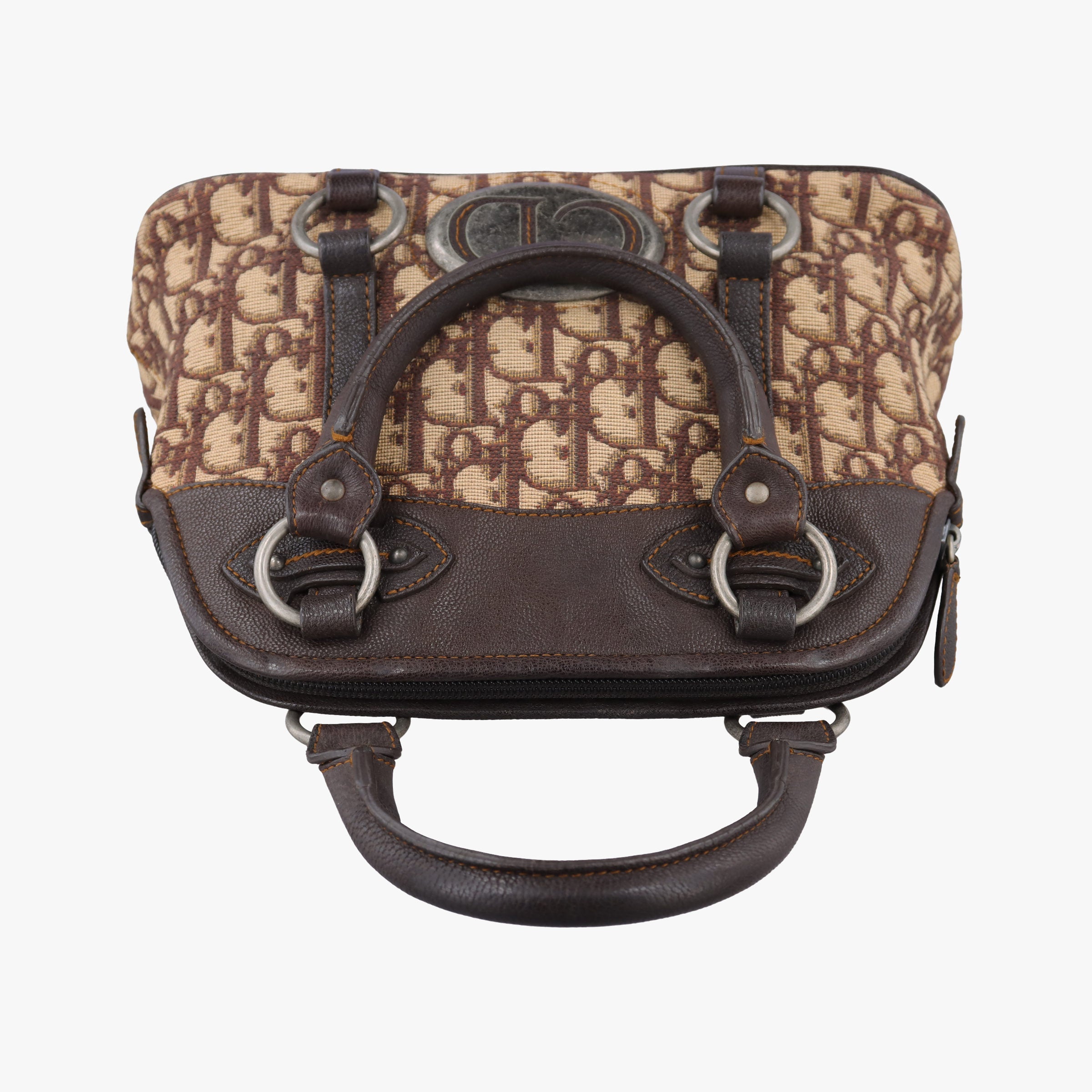 Secondhand Christian Dior Trotter Brown Canvas × Leather  handbag | stylenewstar
