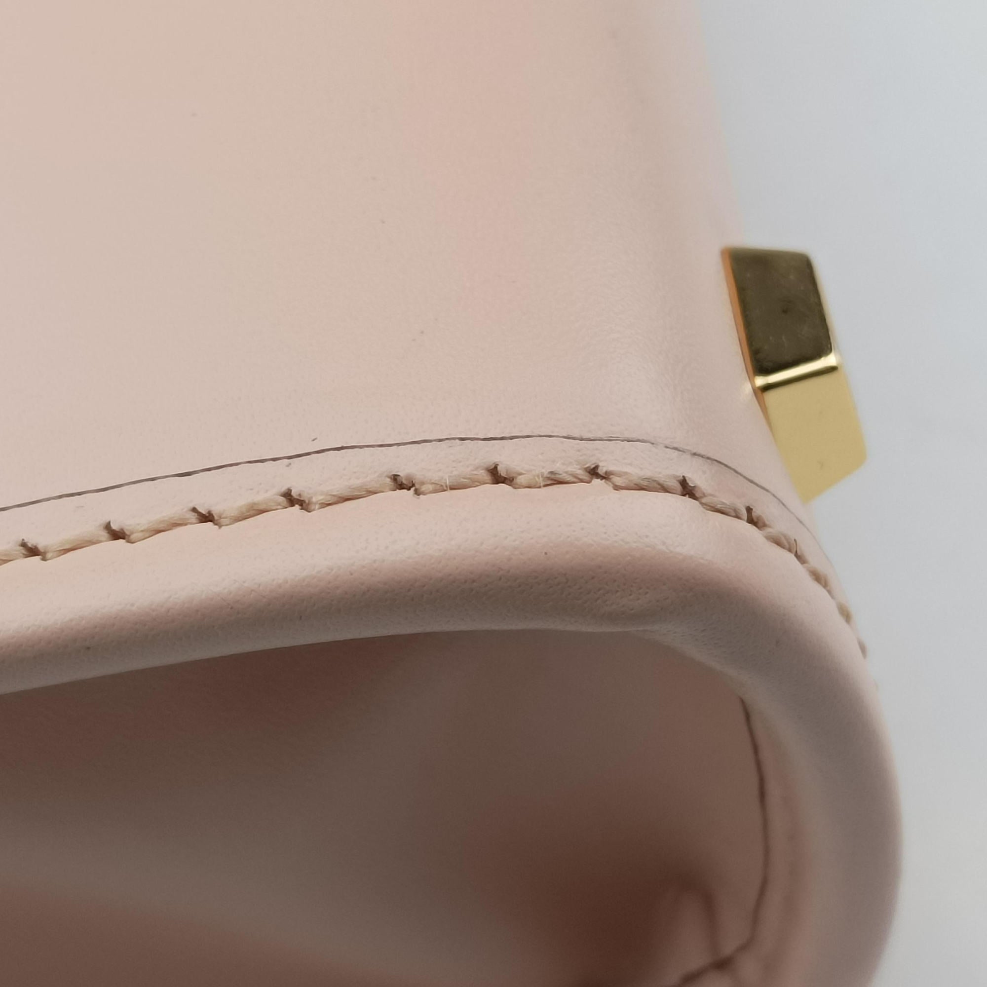 Pre-owned Fendi MINI SUNSHINE SHOPPER Pink Leather 8BS051 shoulderbag | stylenewstar