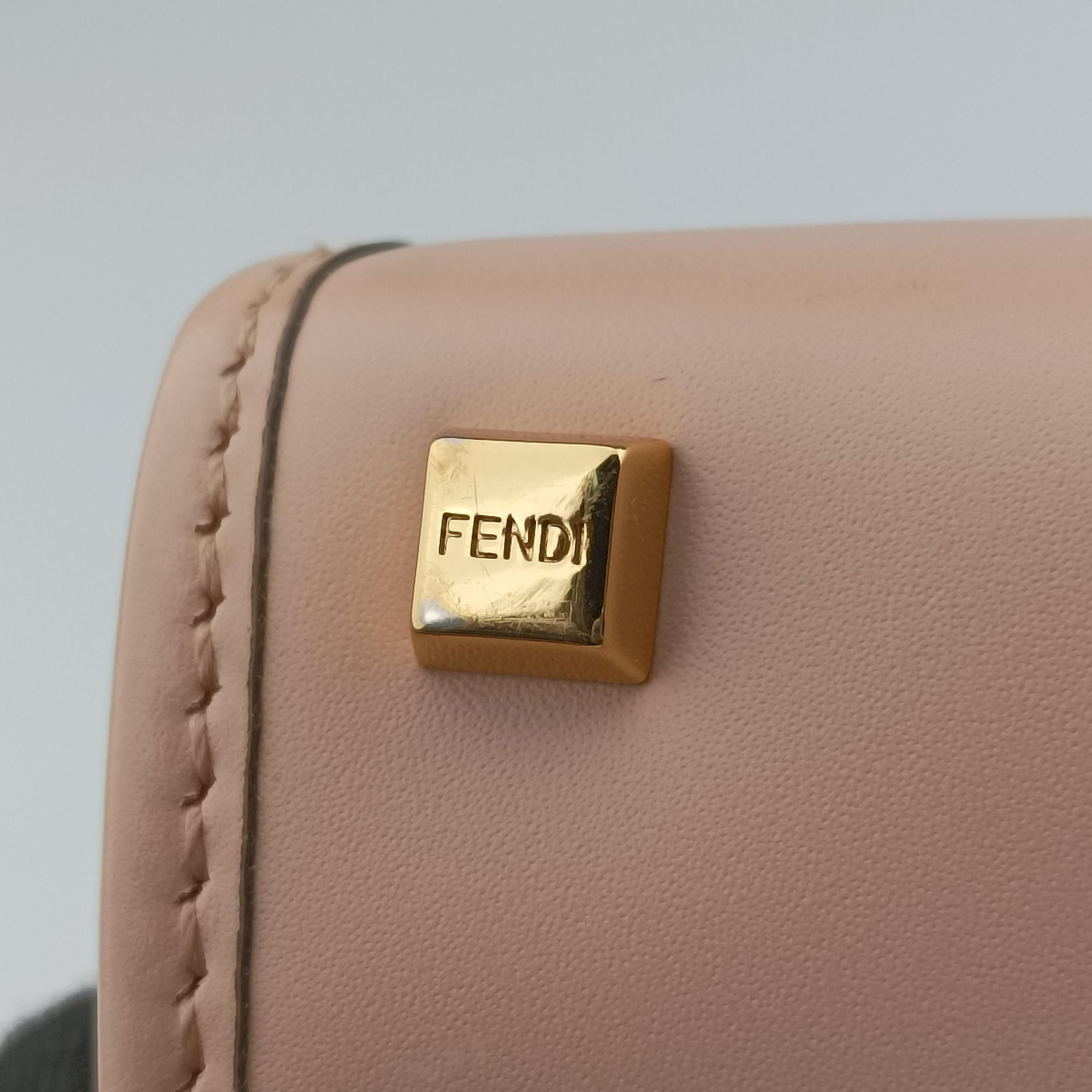 Pre-owned Fendi MINI SUNSHINE SHOPPER Pink Leather 8BS051 shoulderbag | stylenewstar
