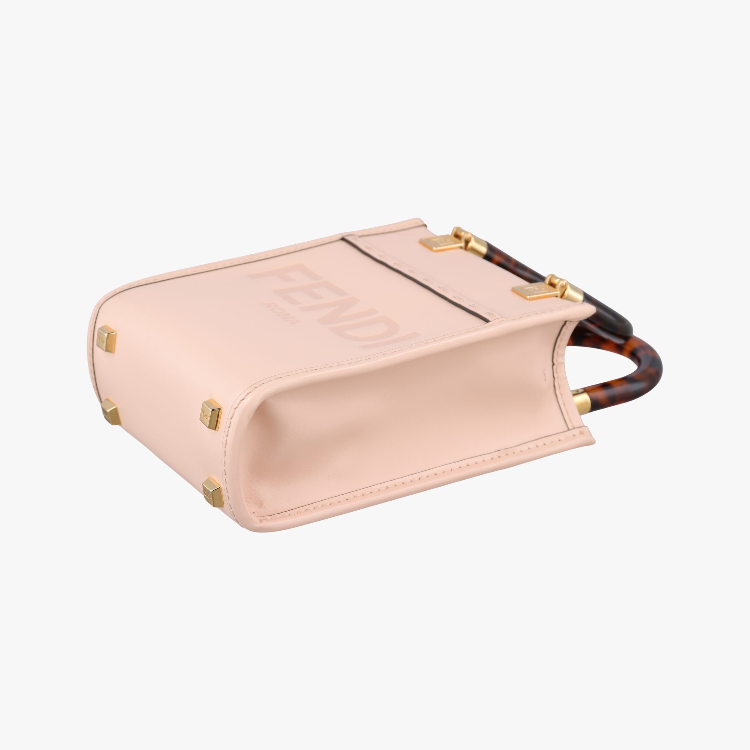 Pre-owned Fendi MINI SUNSHINE SHOPPER Pink Leather 8BS051 shoulderbag | stylenewstar